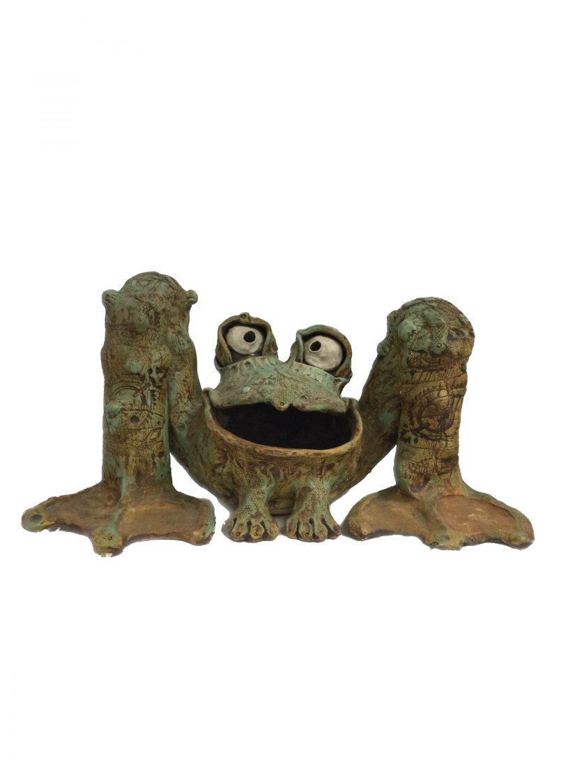 1960s Large Pottery Frog (1 of 9)
