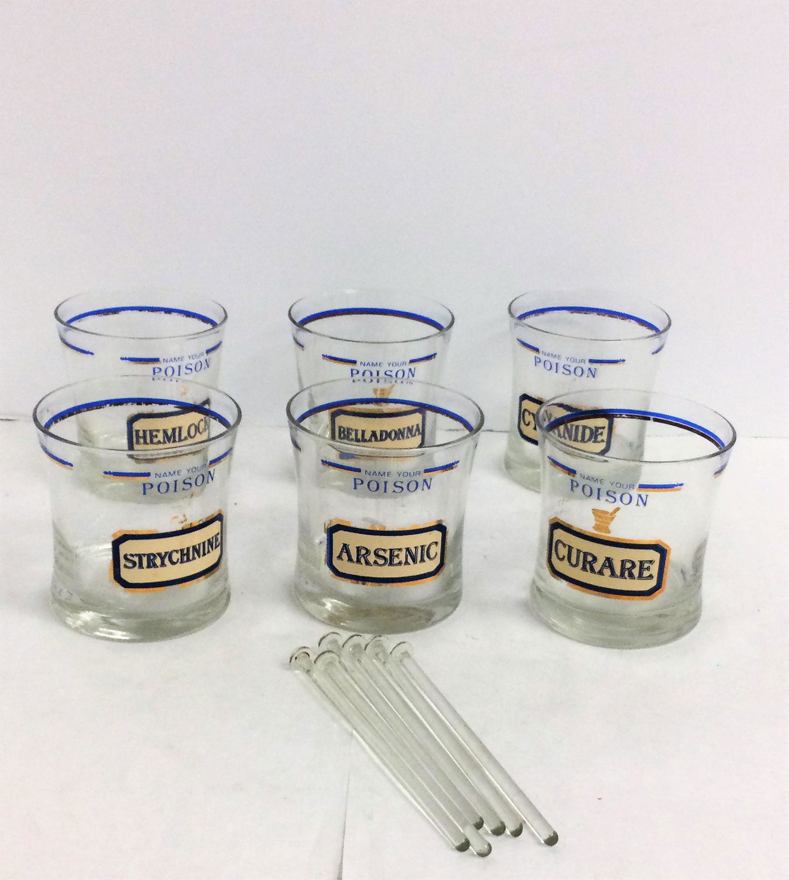 Set of 6 Name your Poison Glasses by Cera Neiman Marcus (1 of 7)