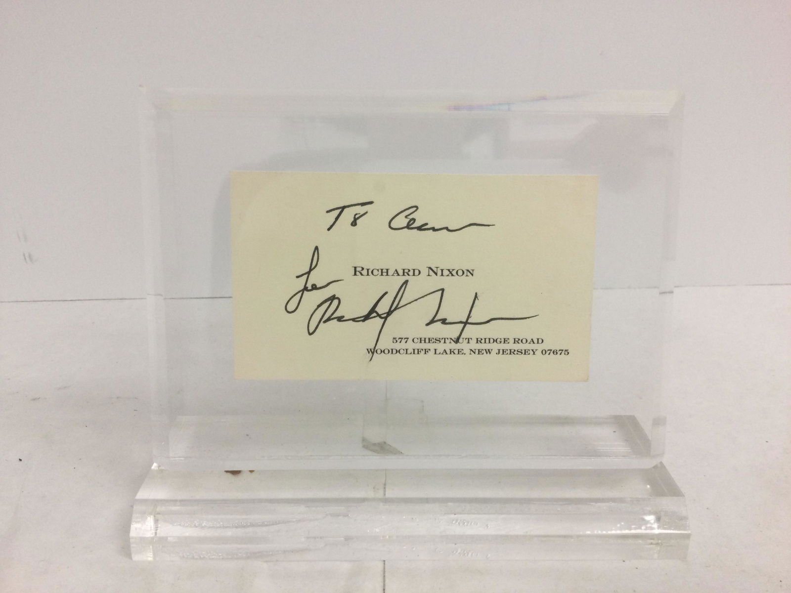 Richard Nixon Autographed Card, NJ Office (1 of 3)