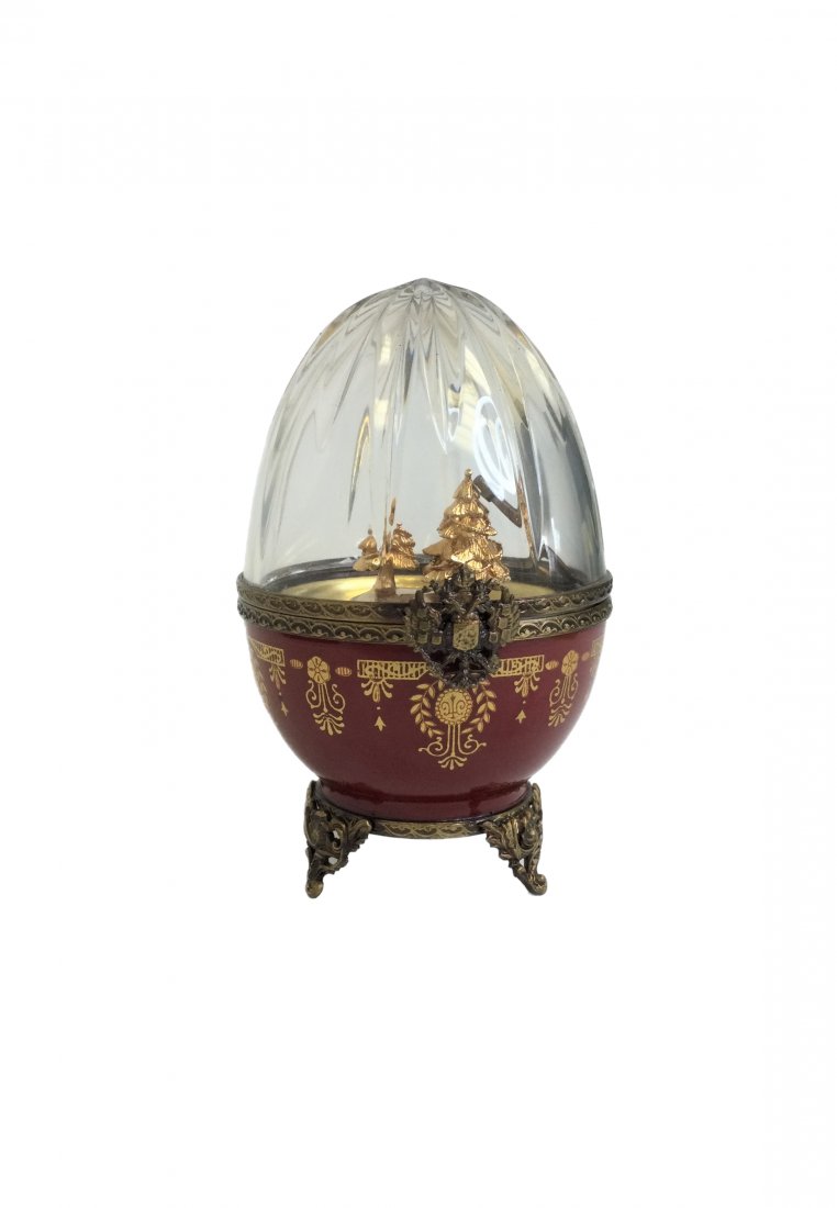 LE Faberge Porcelain, Crystal, Sterling Silver Musical (1 of 8)
