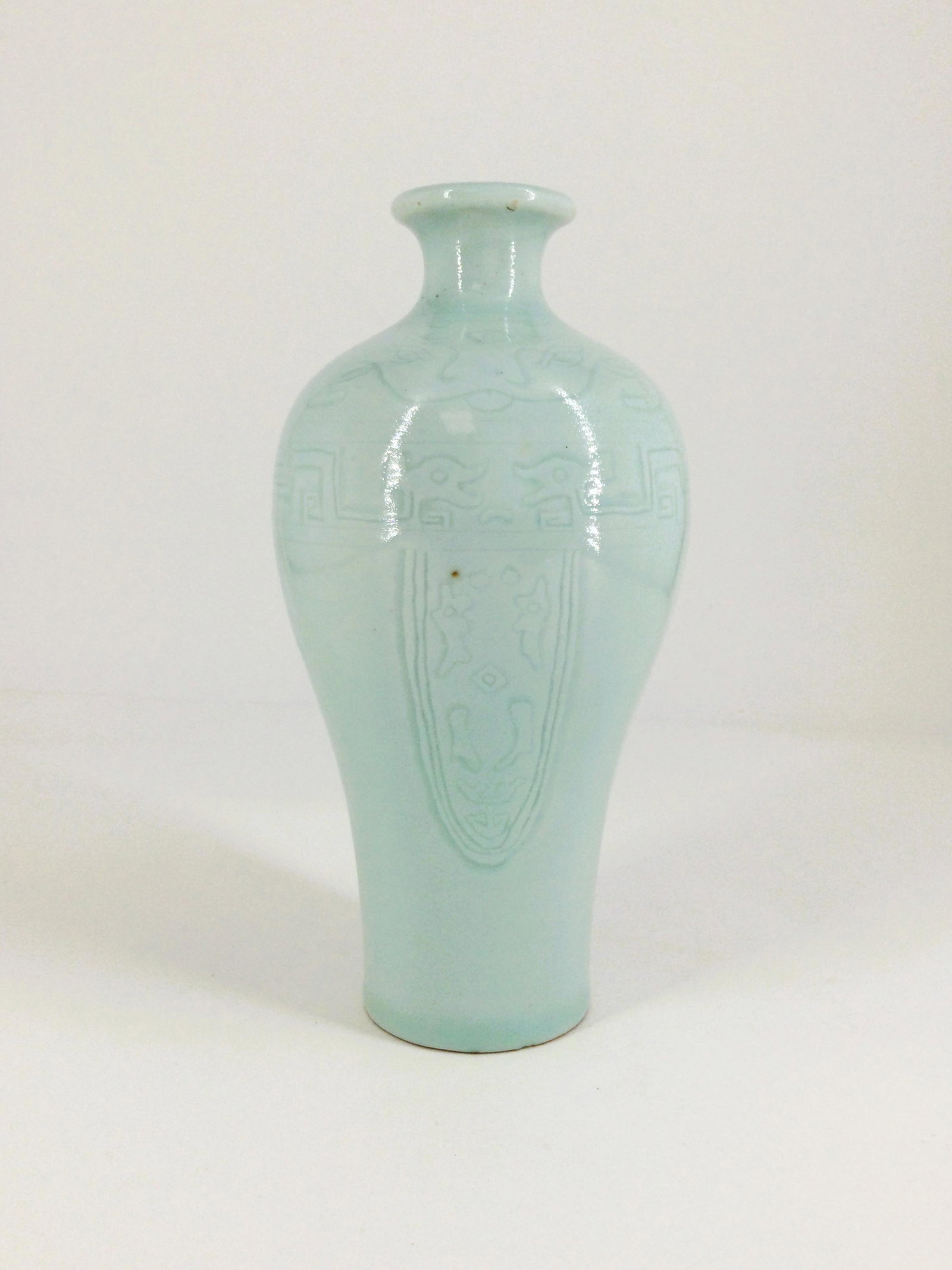 Signed Asian Celadon Glazed Vase (1 of 9)