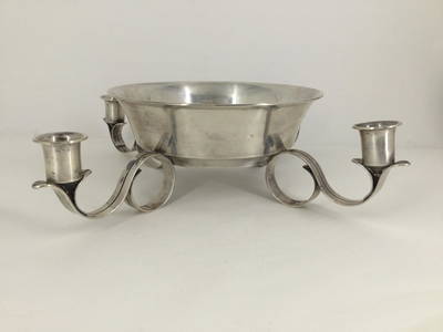 Tiffany and Co. Makers Sterling Silver Centerpiece Bowl and Candle Holder