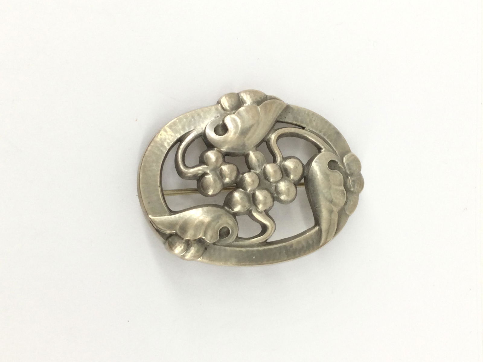 Georg Jensen Denmark Danish Sterling Silver Grape 101 Brooch (1 of 4)