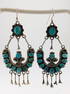 VTG. Southwestern Sterling Silver Turquoise Earrings Signed