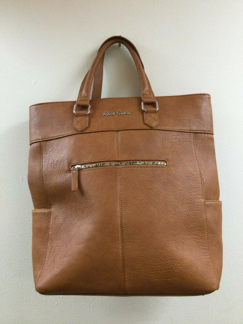 Robert Graham Tanned Leather Backpack: Robert Graham Tanned Leather Backpack. Approx. size 17 inches tall x 17.5 wide x 4 deep. Approx. weight1 lbs. 10 oz. IMPORTANT: In House Shipping.