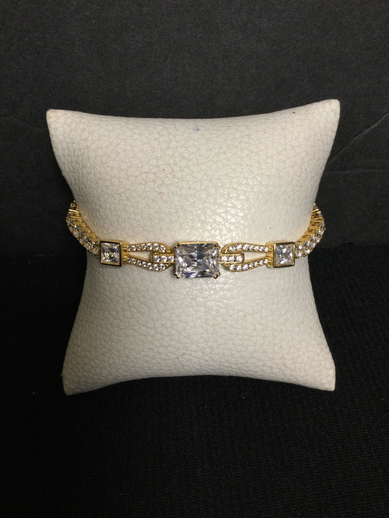 Victoria Wieck Gold Over Sterling Silver Tennis Bracelet (1 of 5)