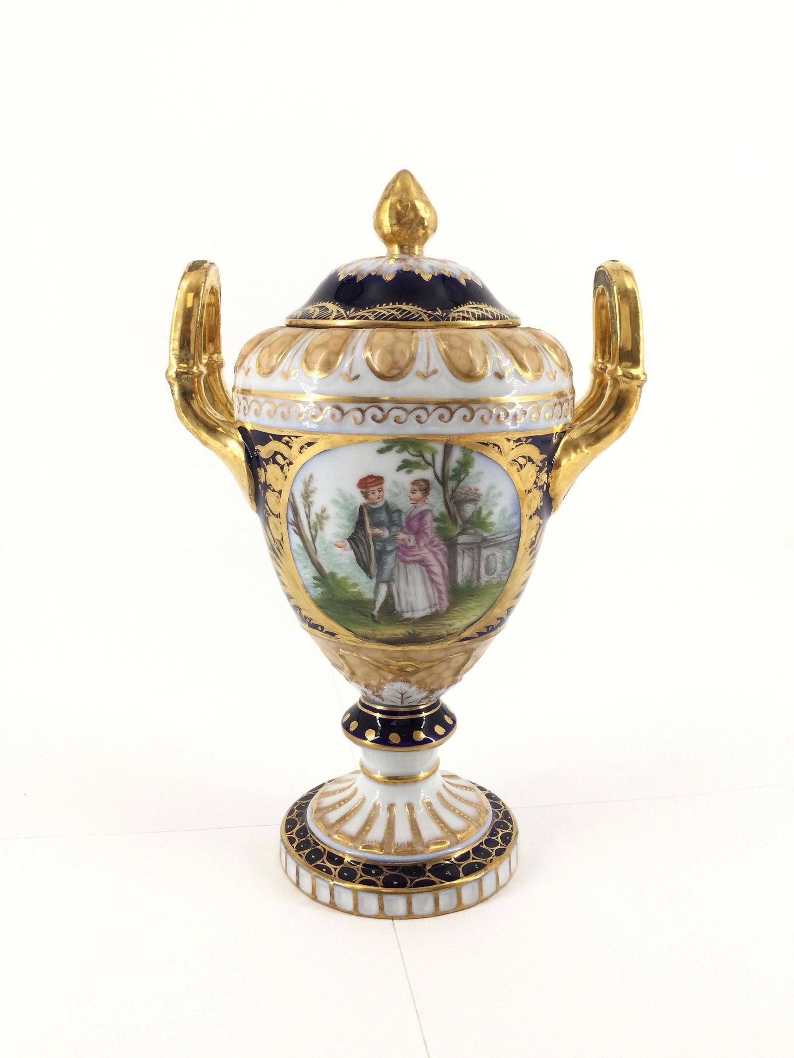 German  Porcelain Two-Handled, Lidded Urn  Oscar Schlegelmilch (1 of 8)