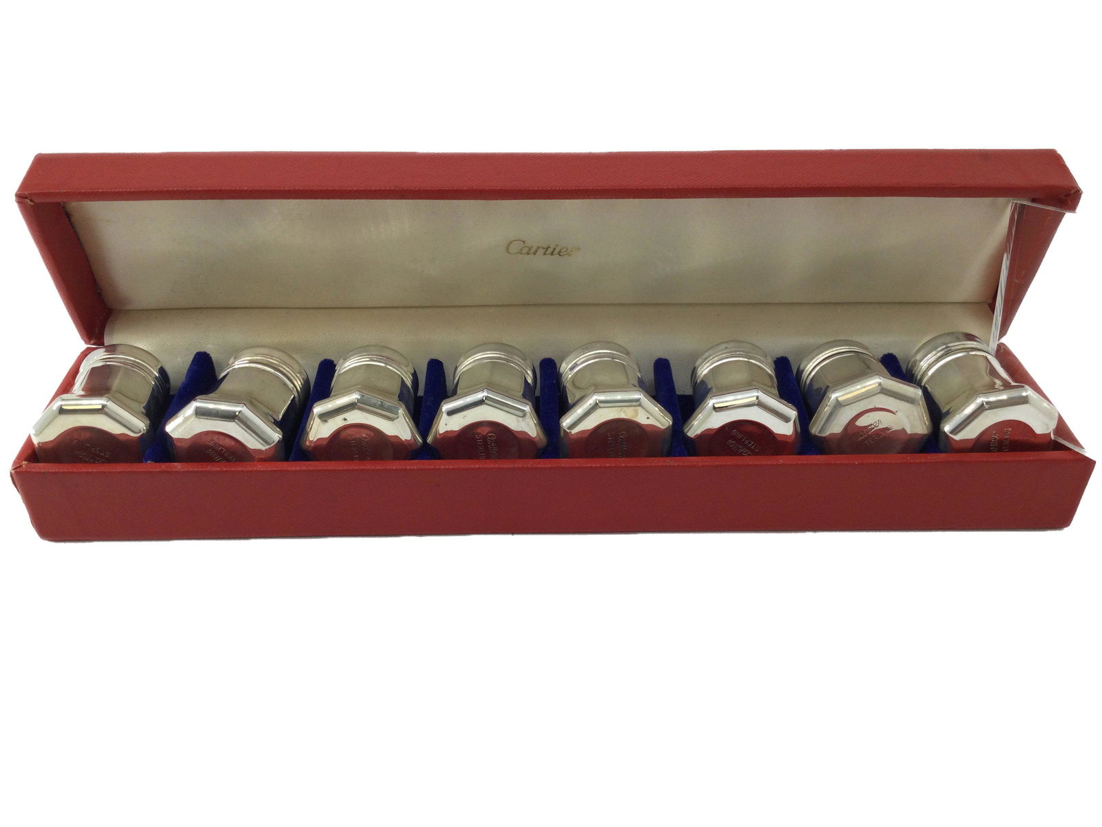 Cartier Individual Sterling Salt And Pepper Shakers Set of 4 (1 of 4)