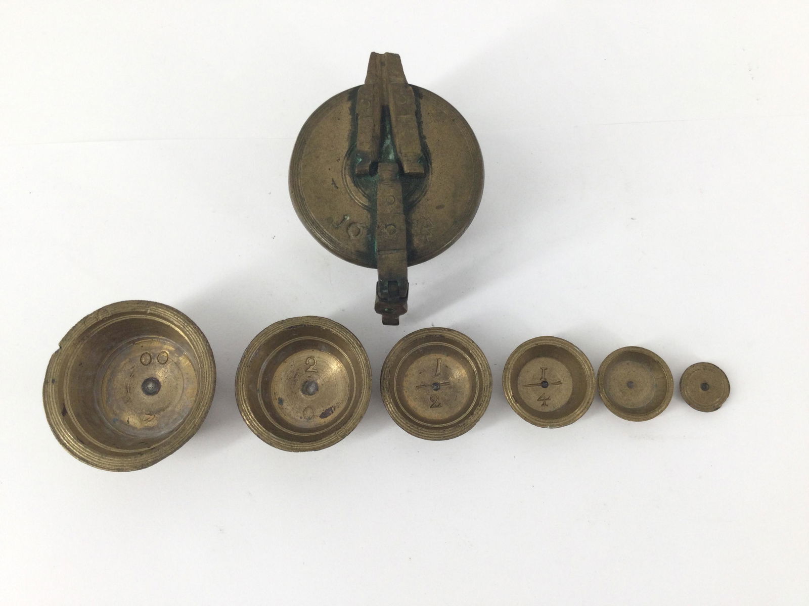 German Bronze Nesting Apothecary Weights (1 of 12)