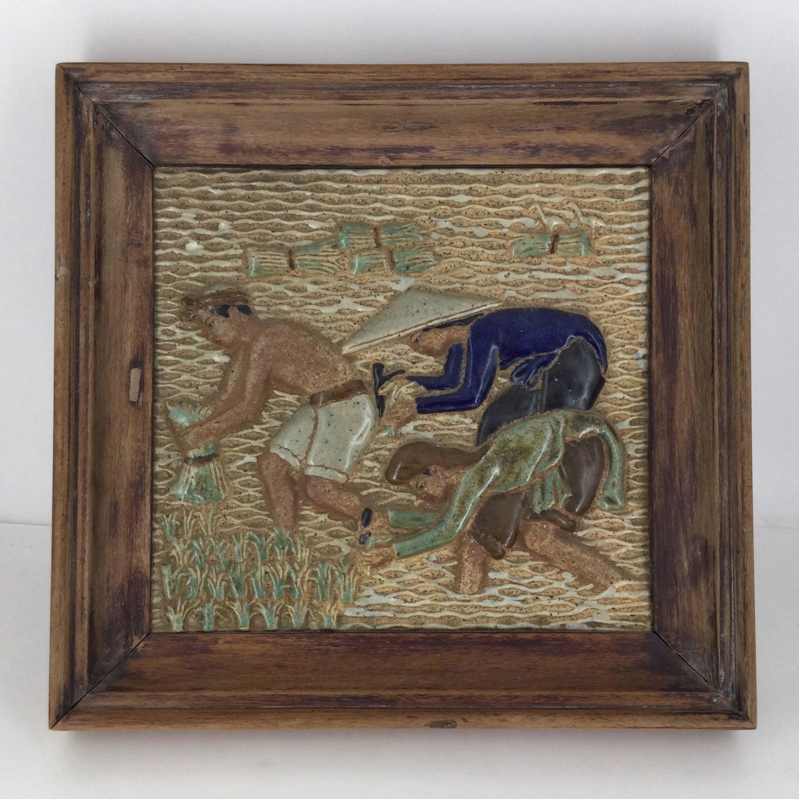 Signed Asian 3D Tile Art (1 of 4)