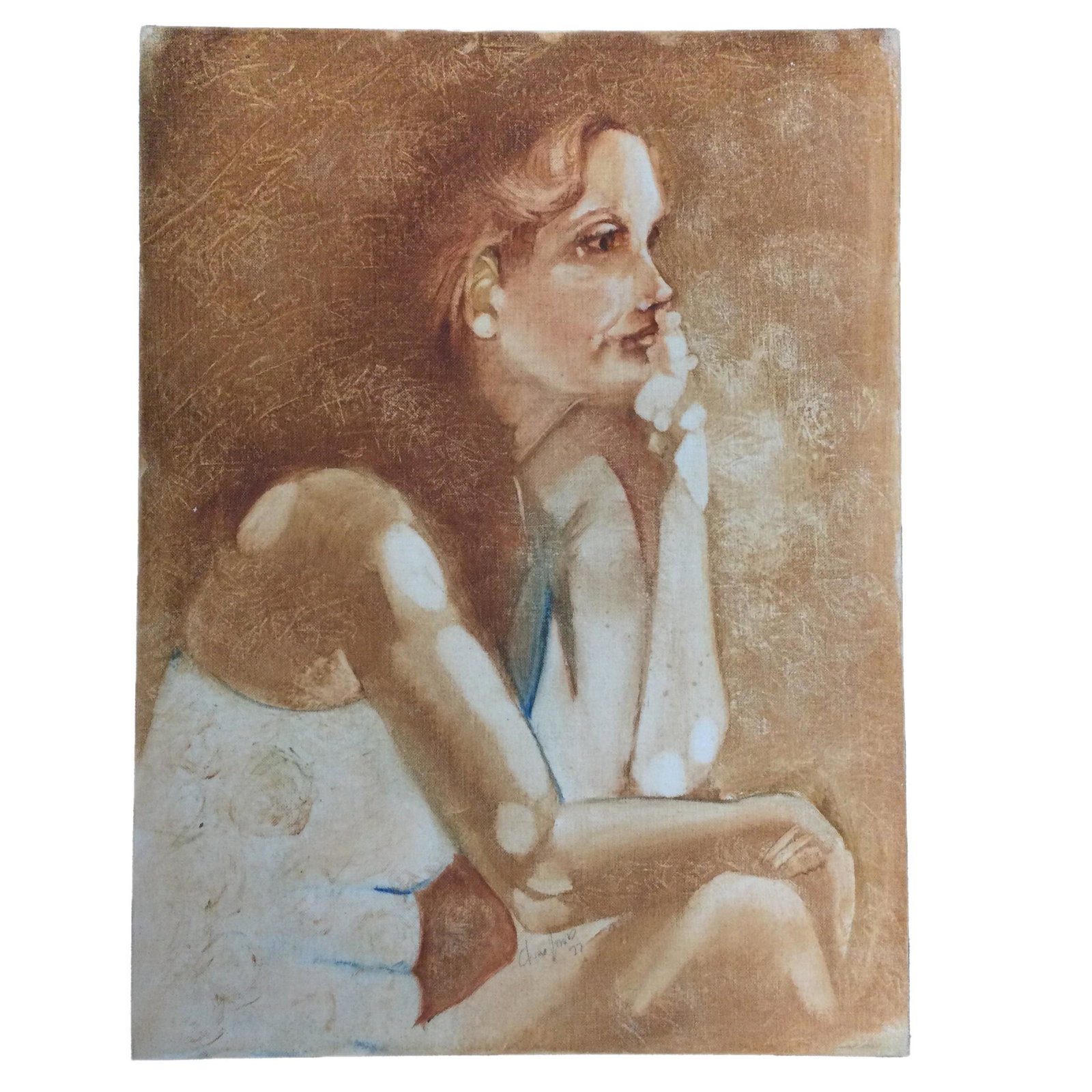 Oil on Canvas Panel Signed Chris Jones 77 (1 of 3)