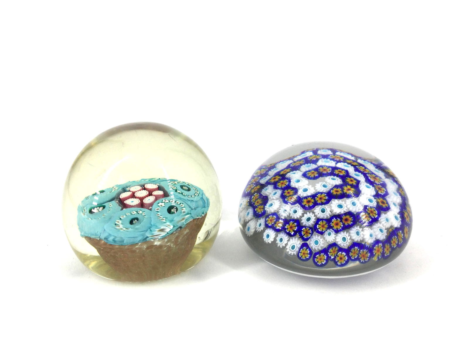 Pair Murano Art Glass Paperweights (1 of 4)