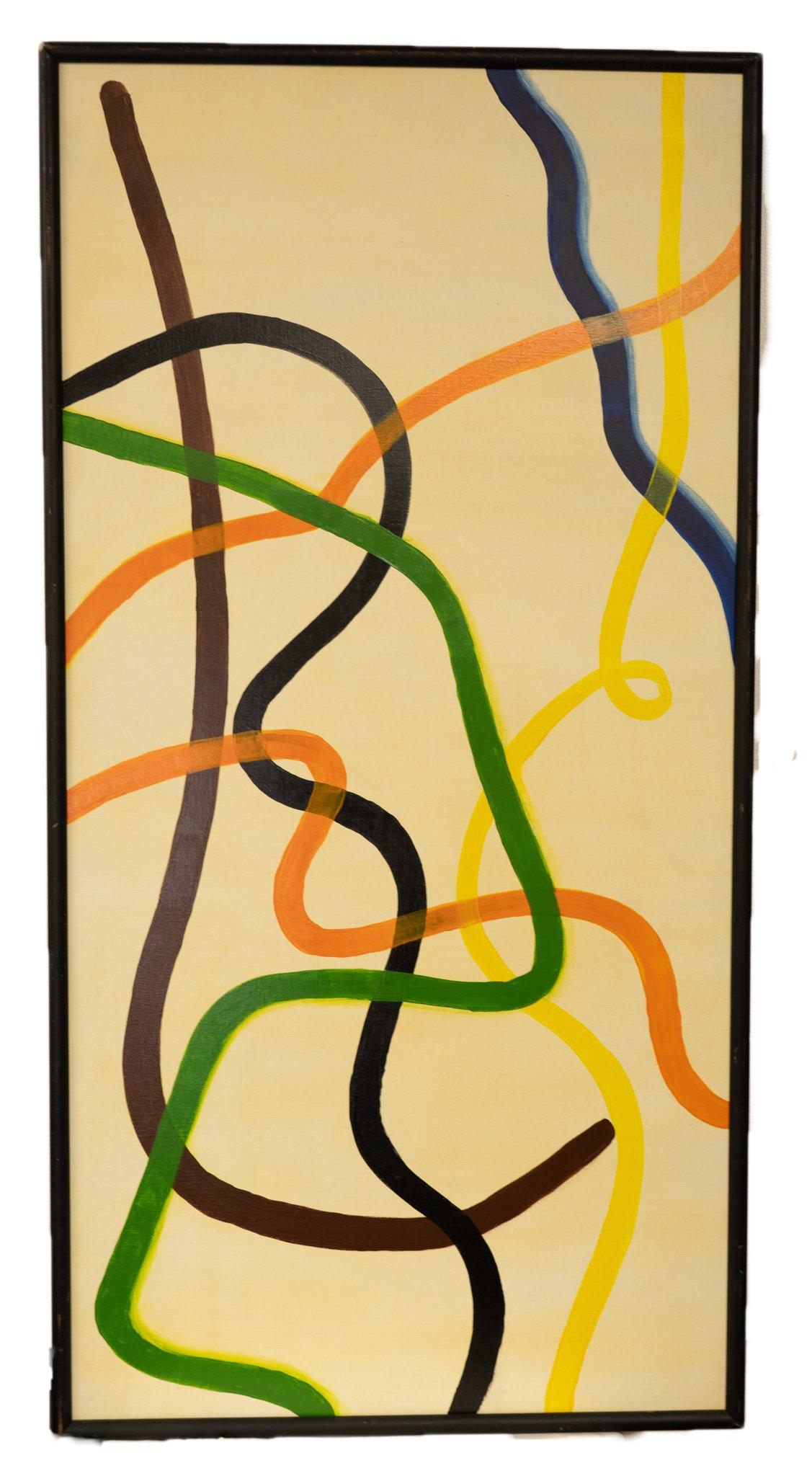 Dan Christensen (American, 1942 -2007) Oil on Canvas Signed: Abstract Oil on Canvas Signed Dan Christensen (American, 1942 -2007) on verso. Dan Christensen an abstract painter best known for paintings that relate to Lyrical Abstraction, Color field painting, an