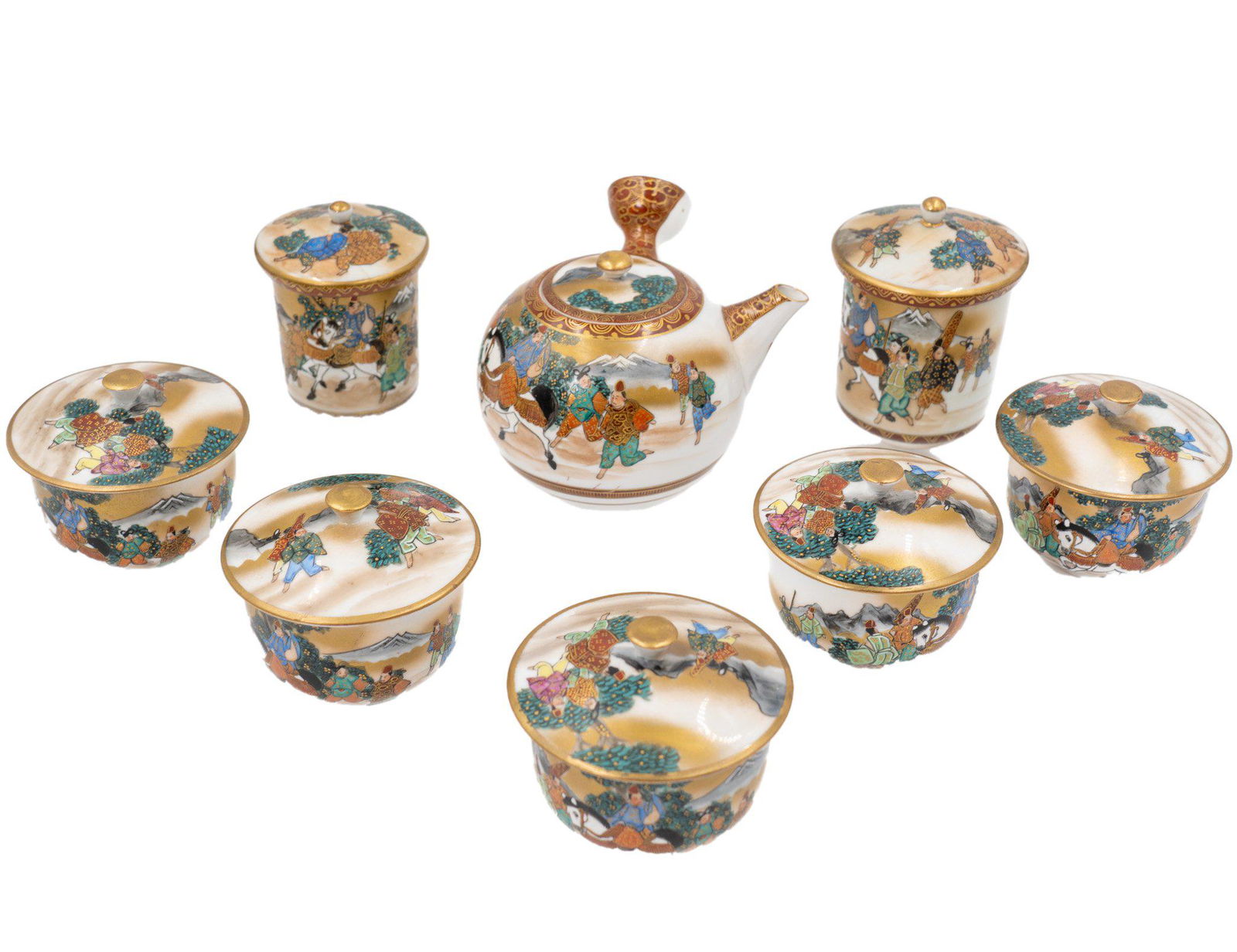 Japanese Kutani Tea Set - 8 Pieces (1 of 4)