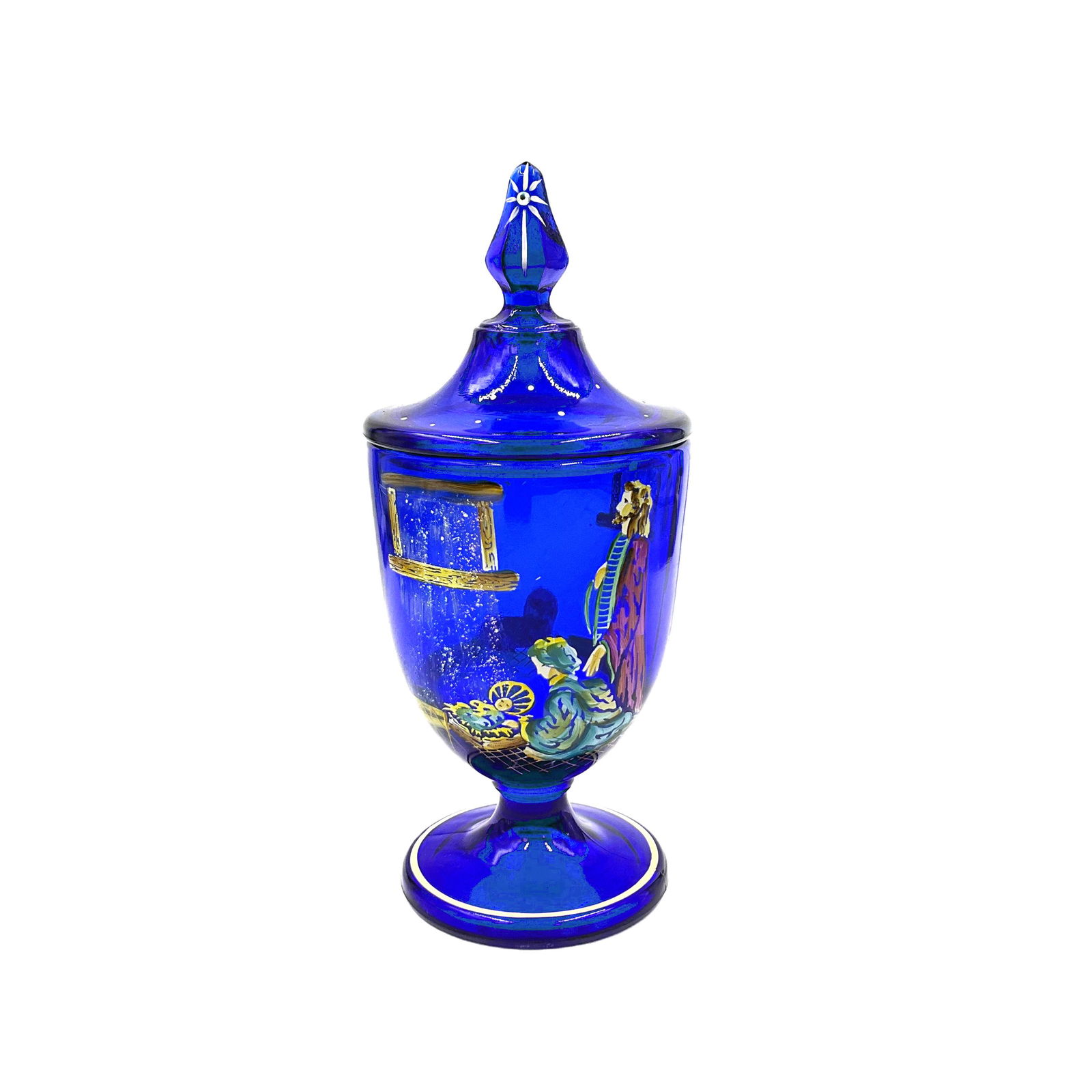 Fenton Glass Hand painted 100th Anniversary Lidded Jar Signed (1 of 4)