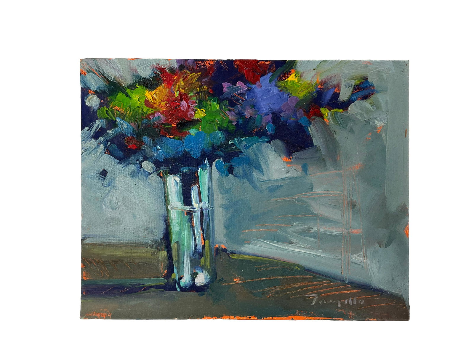 Jose Trujillo (Mexican-American) Impressionist Oil on Canvas Panel 'Jar of Flowers' Signed: Jose Trujillo (Mexican American) Impressionist Oil on CanvasPanel 'Jar of Flowers' Signed. Approx. size 11 inches tall x 14 wide. IMPORTANT: NO In-House Shipping, Please read our shipping terms for pr