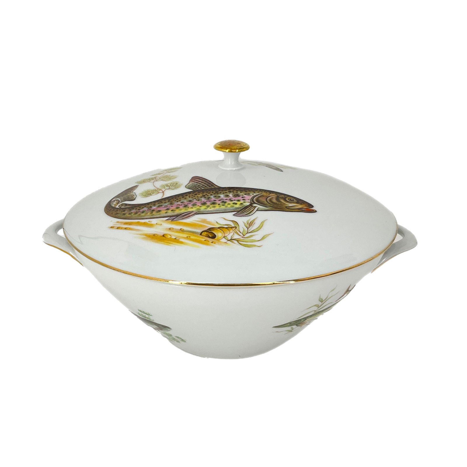 German, Bareuther Waldsassen  Fish Service Covered Serving Bowl, (1 of 5)