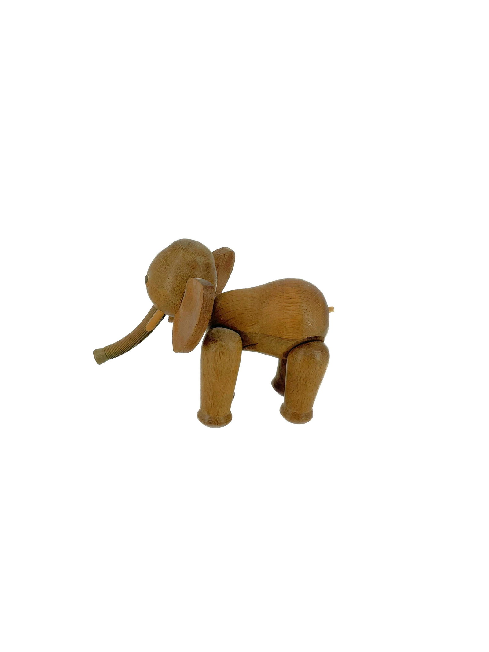 1957 Wood Jointed Schooline Elephant - Japan: Vintage Wood Jointed Schooline 1957 Elephant toy, made in Japan. Approx. size 6 inches tall x 4.5 wide x8 deep. Approx. weight 14.9 oz. IMPORTANT: NO In-House Shipping, Please read our shipping terms 