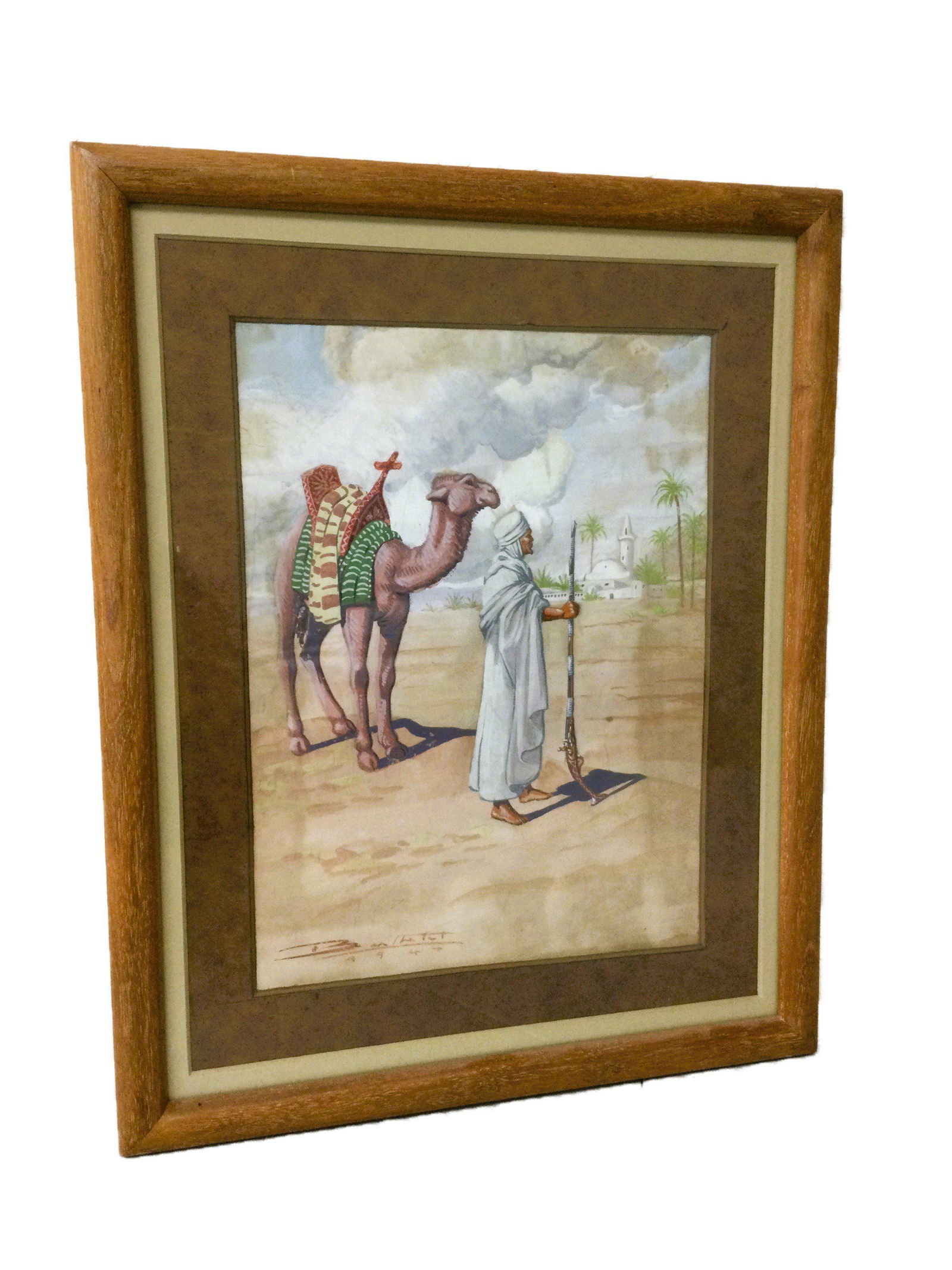 Signed Orientalist Watercolor on Paper (1 of 4)