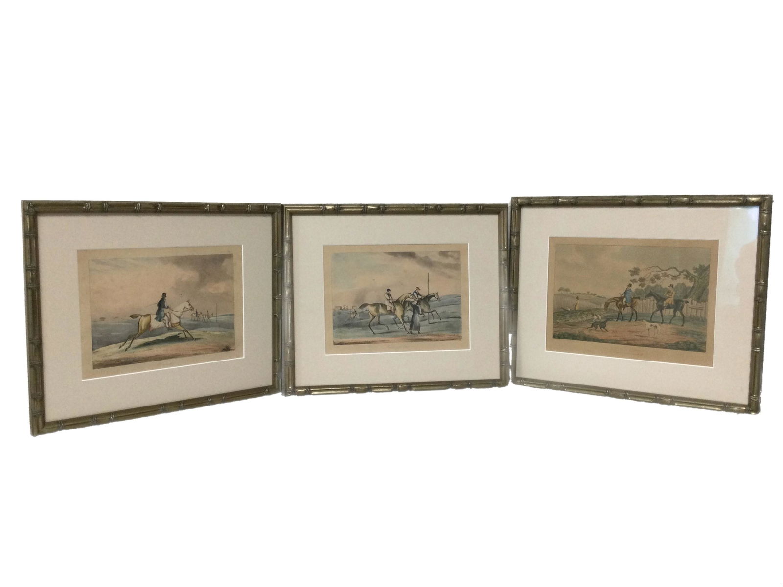 Lot of 3 Equestrian Etchings (1 of 9)