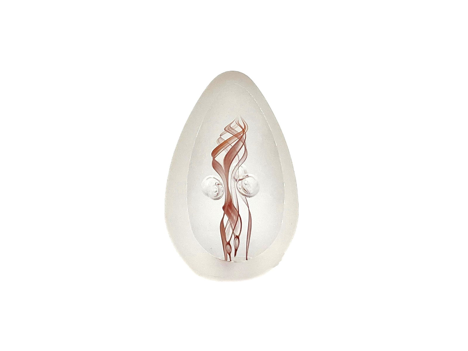 Studio Art Glass Satin Paperweight Signed (1 of 7)