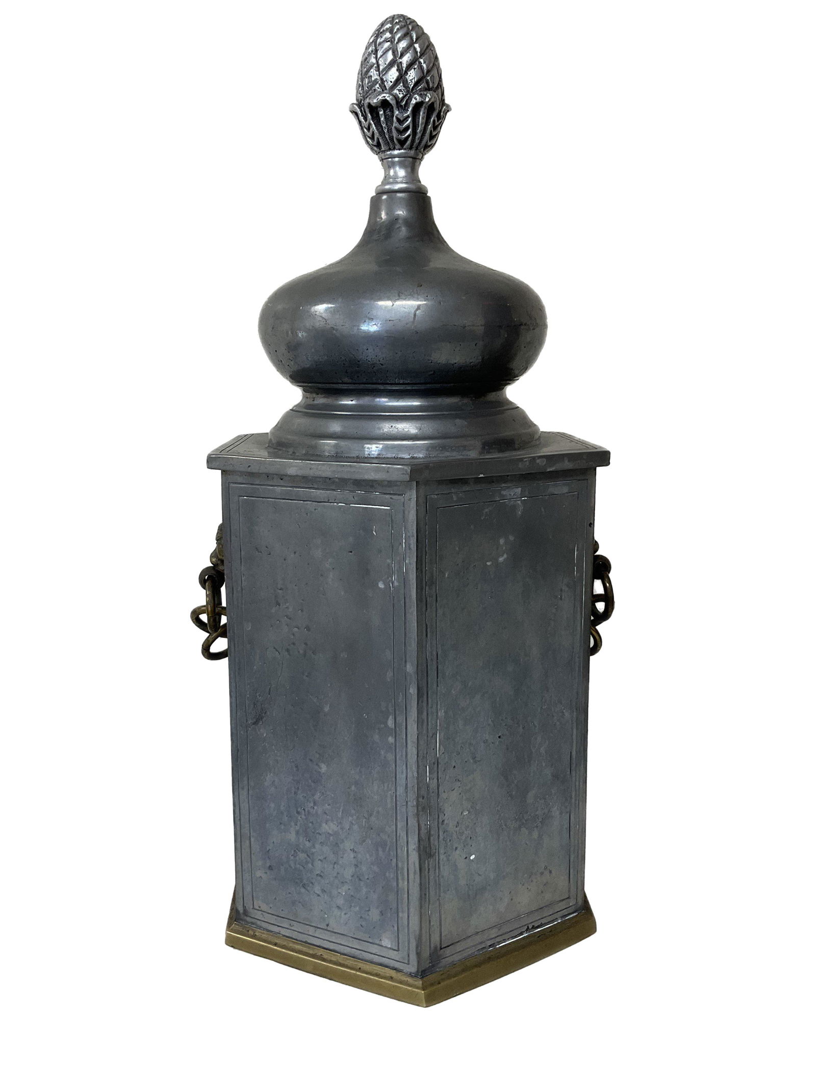 Mid Century Hollywood Regency Spanish Pewter and Brass Ice Bucket (1 of 8)