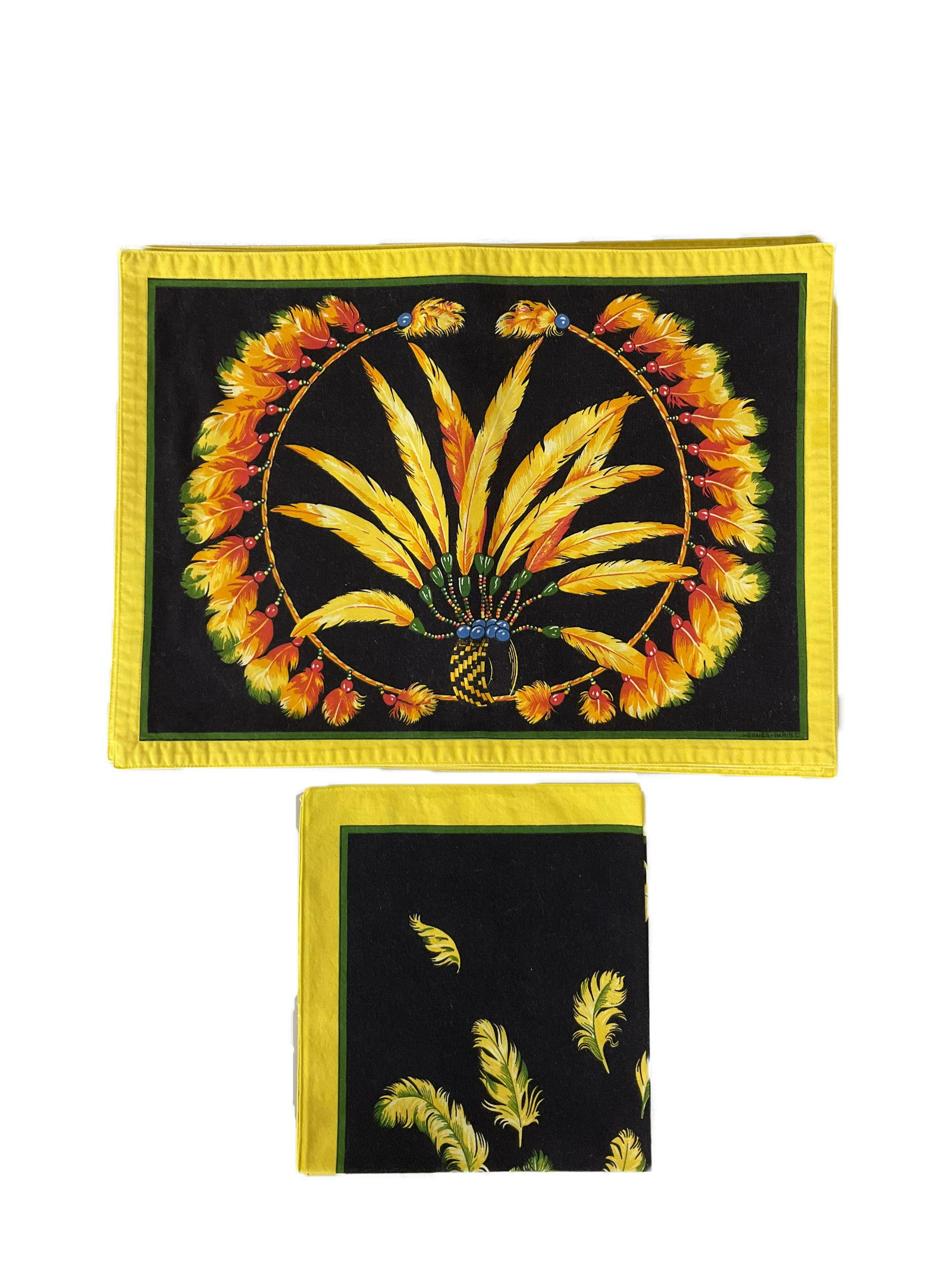 Hermes-Paris Made in France 100% Cotton Dinner Table Linen Set (1 of 4)