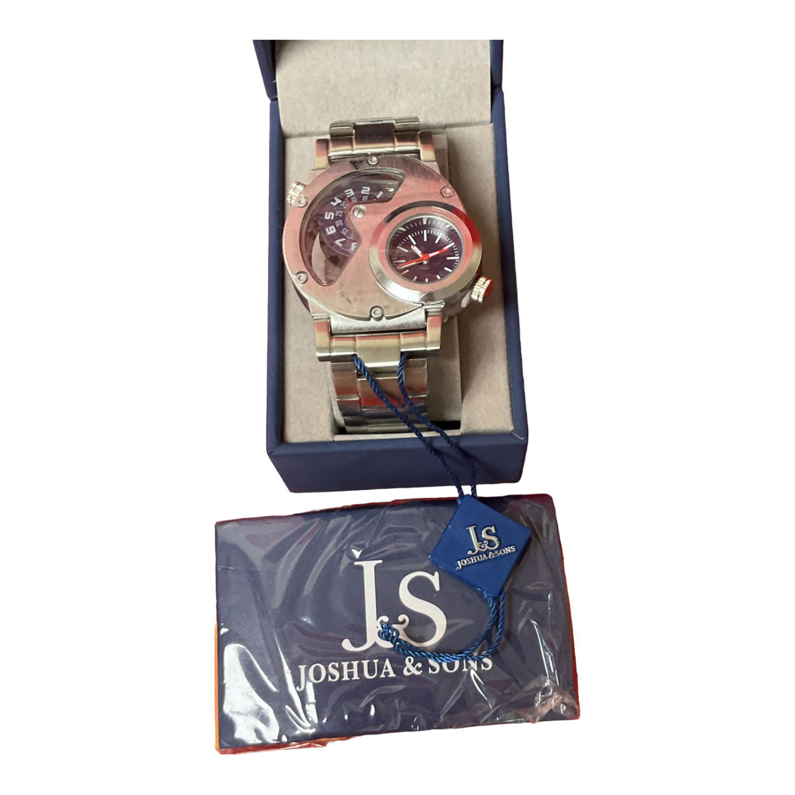 Joshua and Sons Dual Time Zone JX143SS Watch (1 of 4)