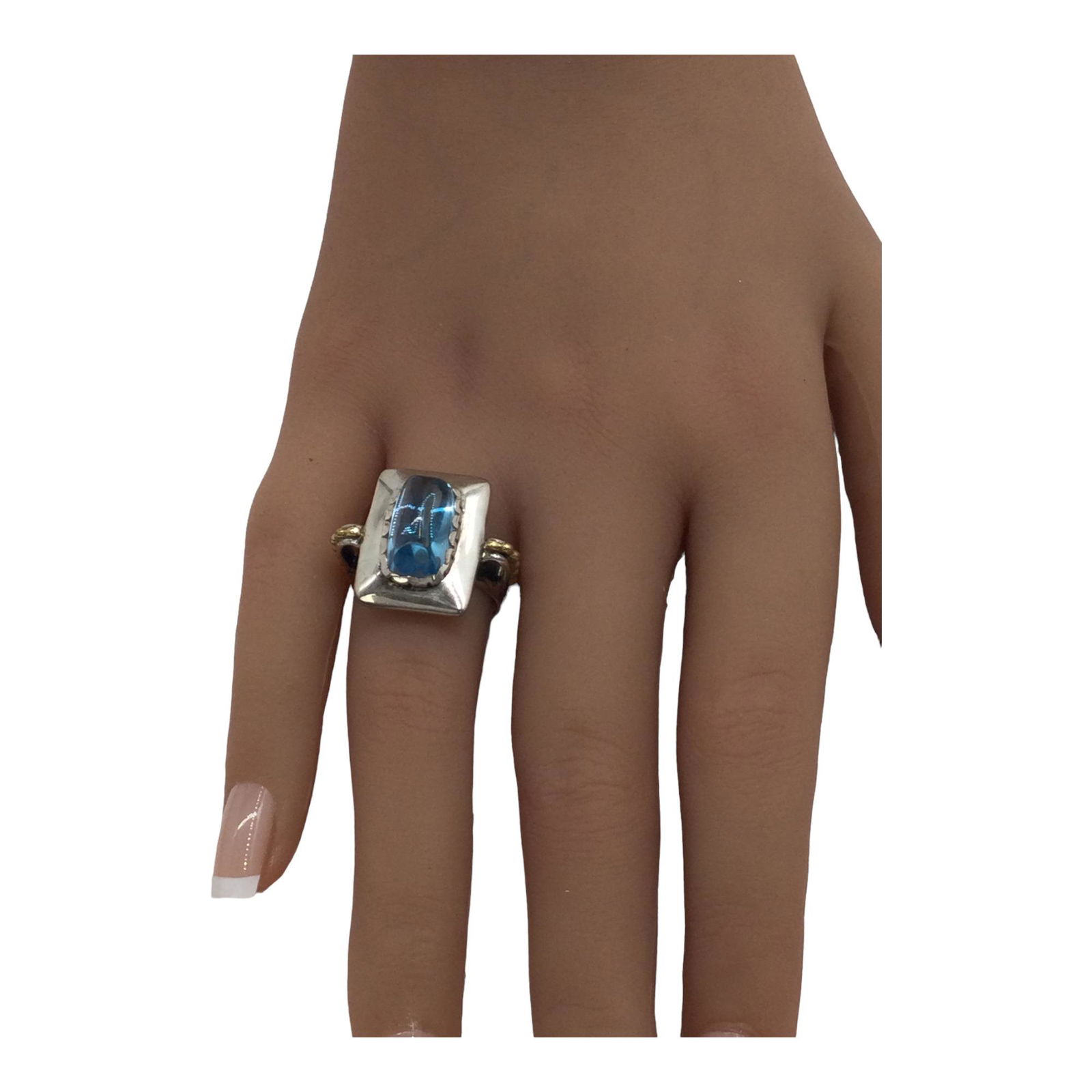 Vintage Italian 18K and Sterling Silver 925 Ring (1 of 3)