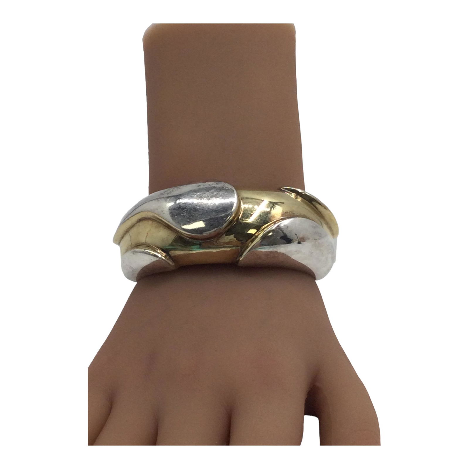 Vintage Alen Dione Rengay Modernist Sterling Silver Bangle Bracelet (1 of 3)