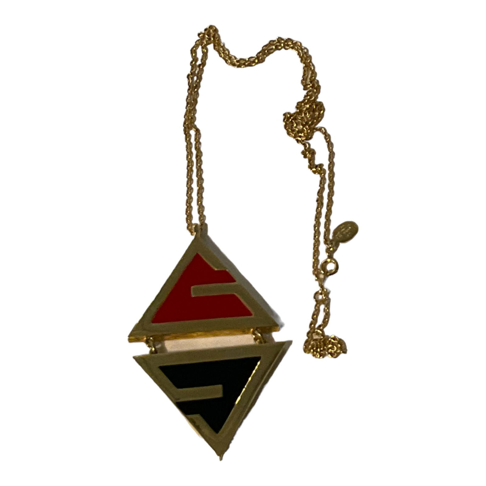 NWT Givenchy Enamel Pendant W/ Necklace. (1 of 5)