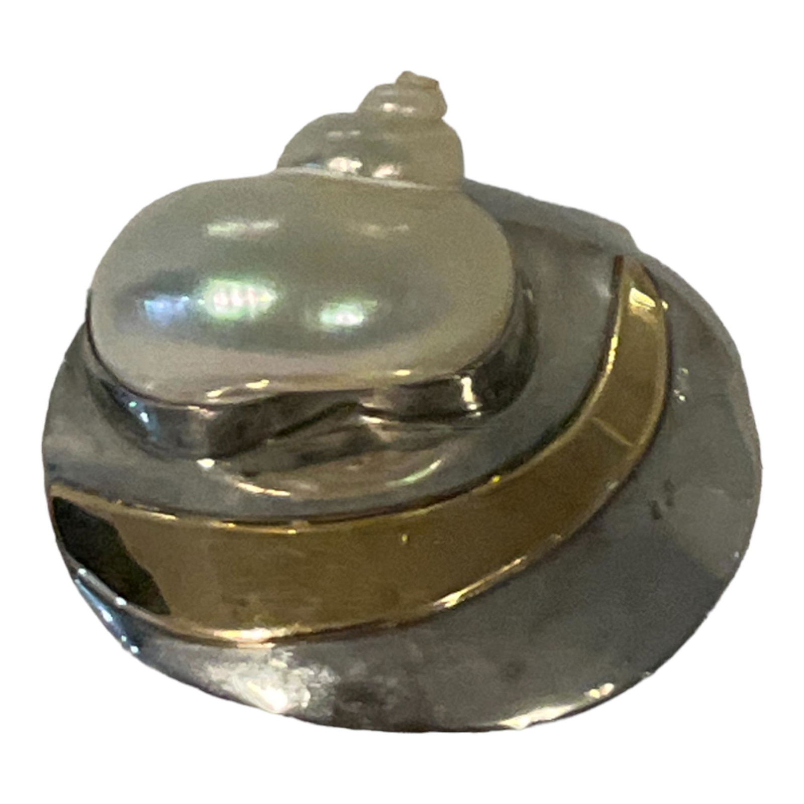 Betsy Fuller Sterling Silver and Seashell Brooch (1 of 3)