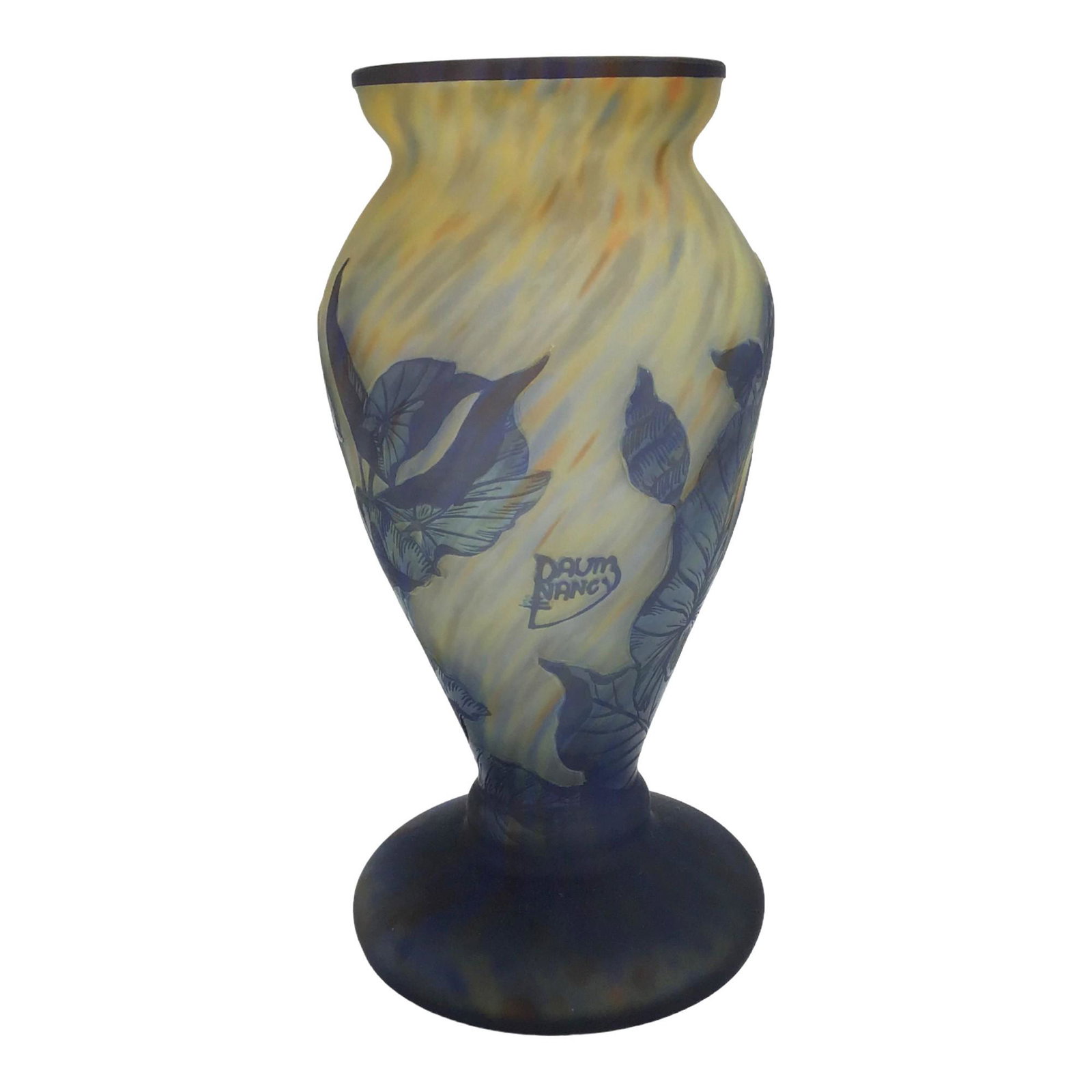 DAUM NANCY Signed French Cameo Art Glass Vase (1 of 7)