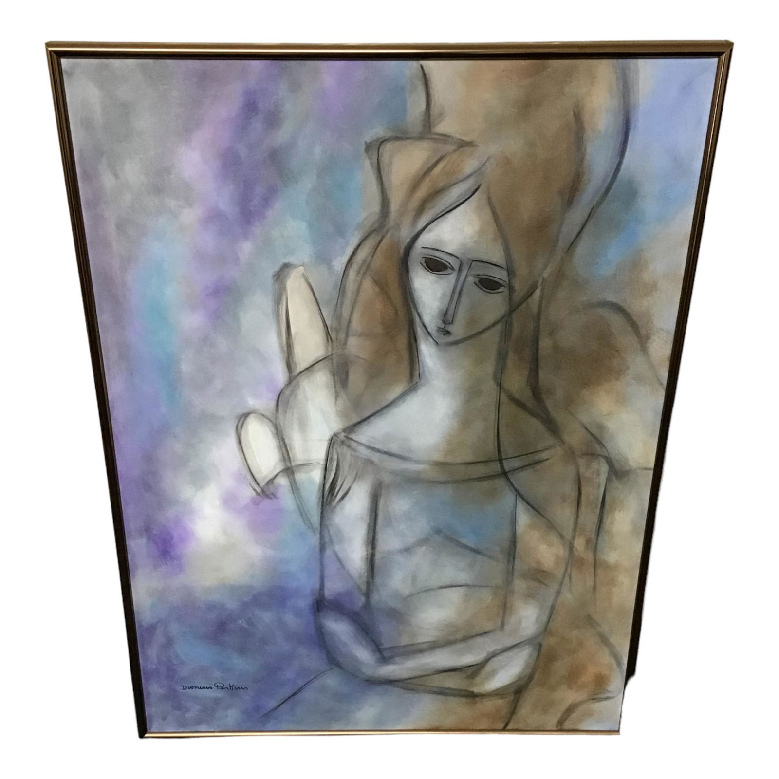 Dionisio Perkins (Cuban, 1929 - 2015) Oil on Canvas Cubism Impressionism (1 of 4)