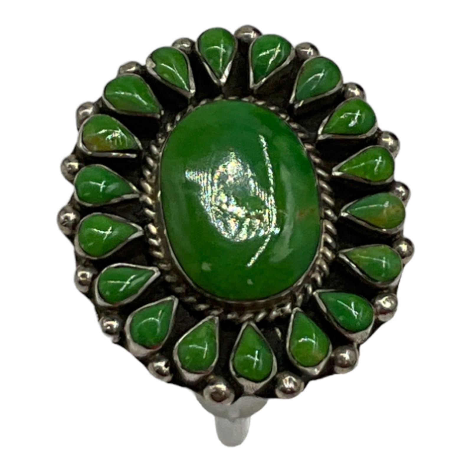 Sterling Silver Southwestern Style Ring Signed MS (1 of 2)