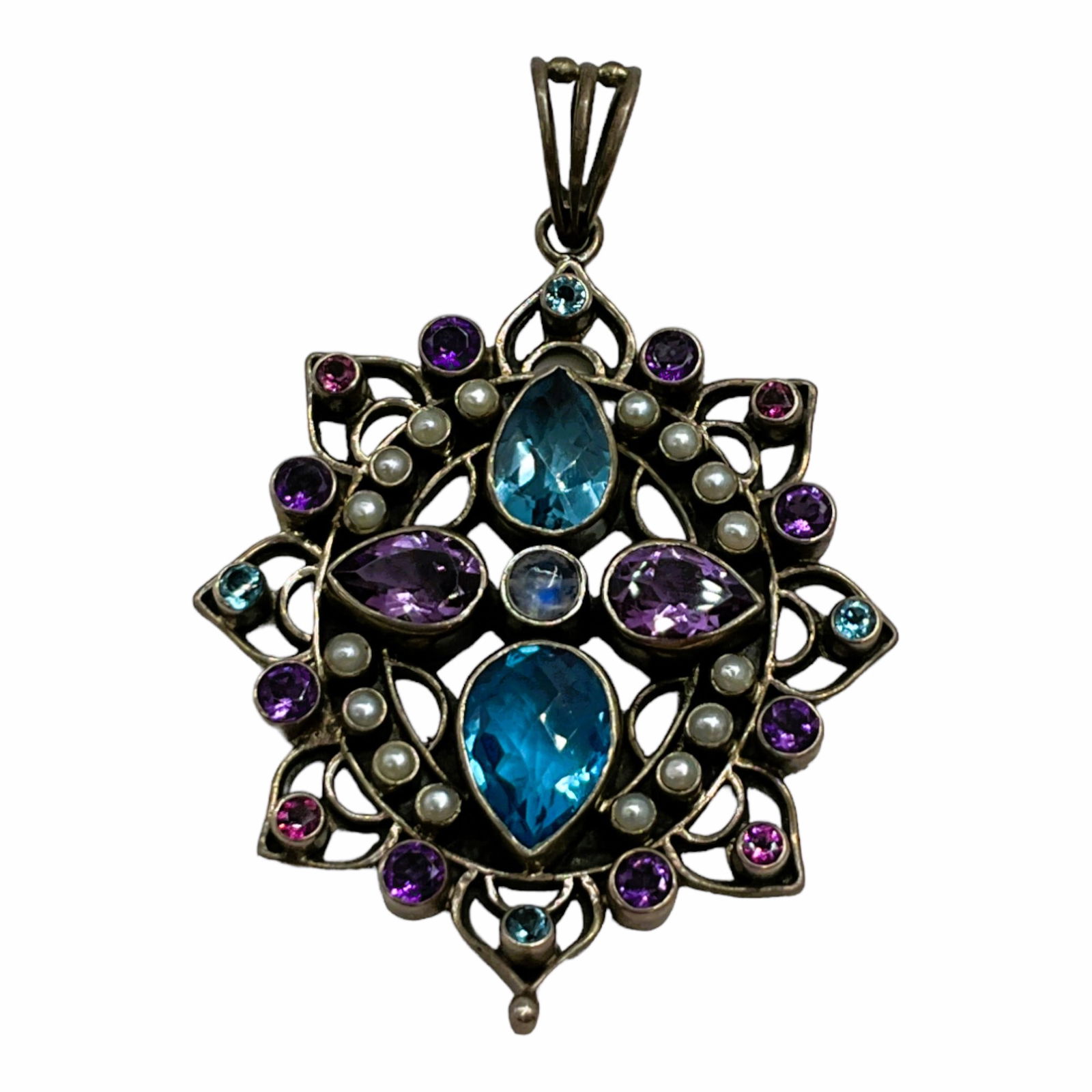 925 Multi Gemstone Pendant by Nicky Butler (1 of 3)