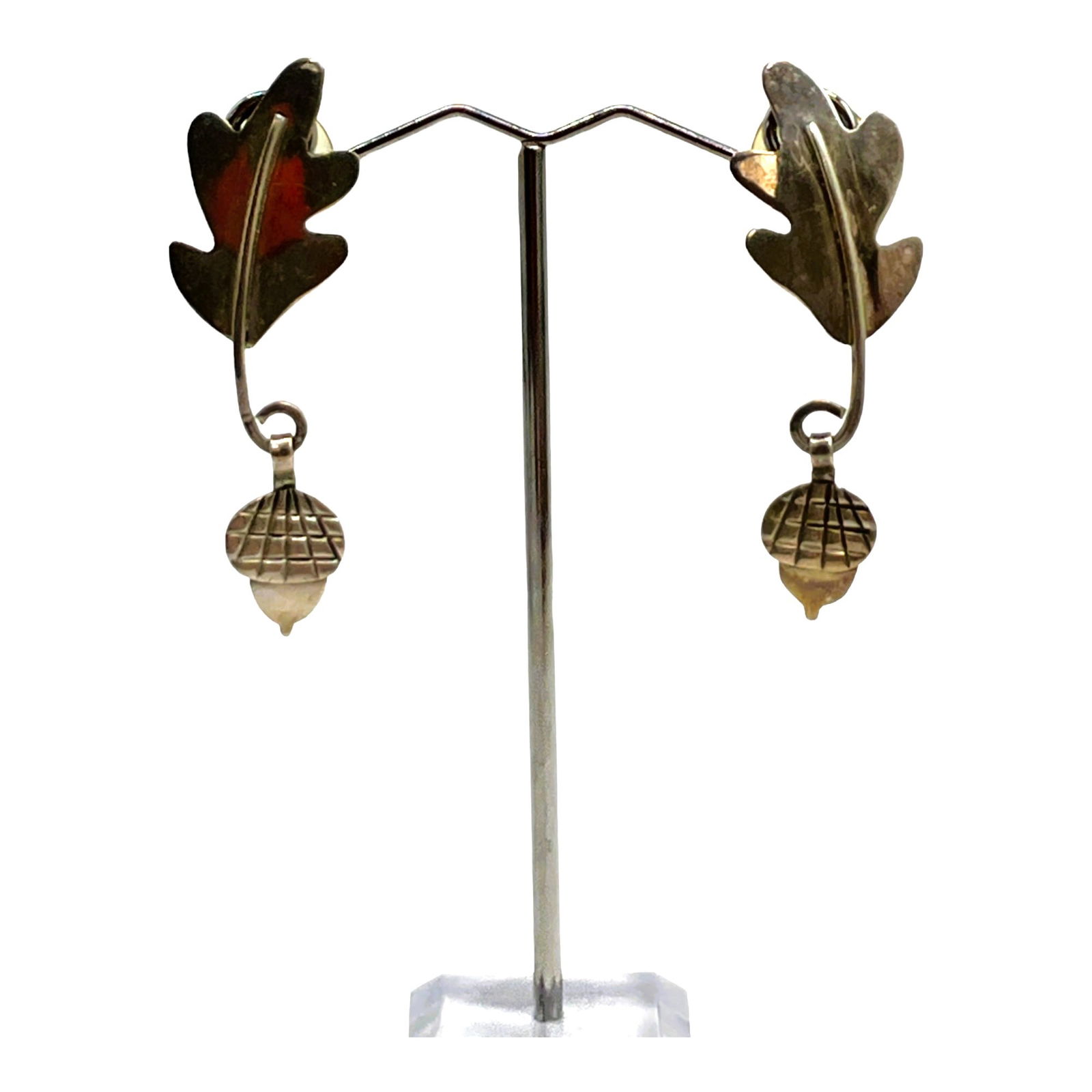 Vintage Anne Harvey Sterling Silver Drop Dangle Acorn Earrings (1 of 3)