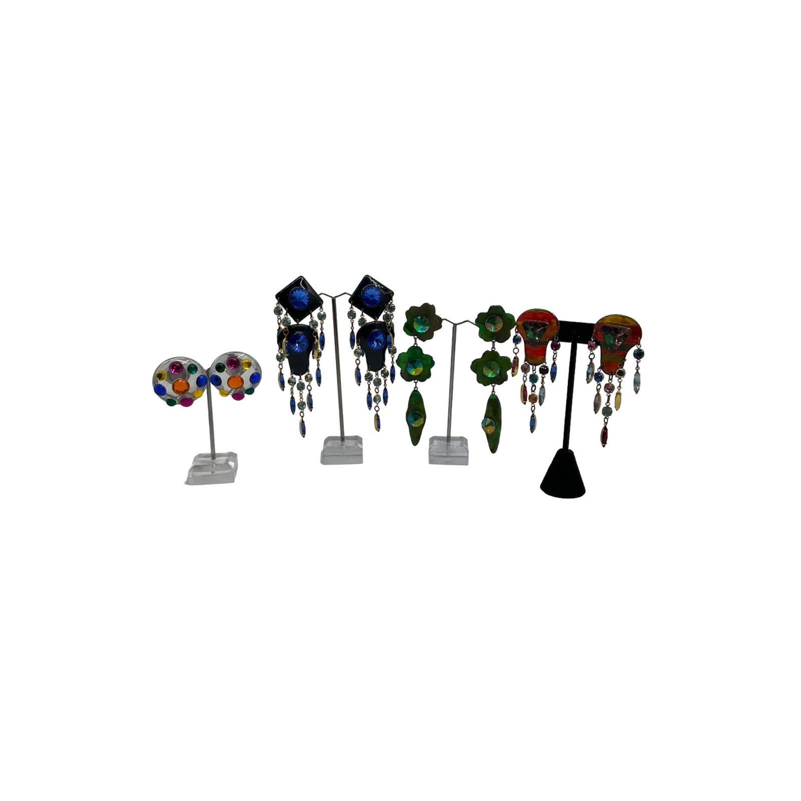 Vintage Clip On Earring Lot of 4 Pairs (1 of 6)