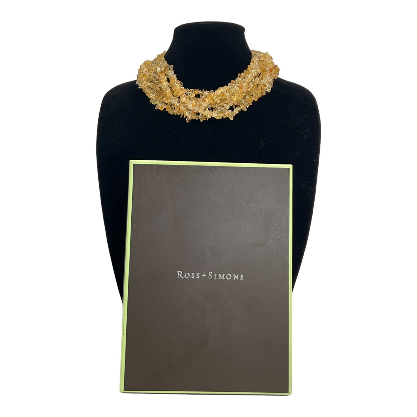 Ross Simons Multi Strand Citrine Torsade Necklace: Ross Simons in Original Box - Multi strand (7 Strands) of Citrine chips - Torsade Necklace with 925 clasp. Approx. 18 inches long with a 3 inch extender.