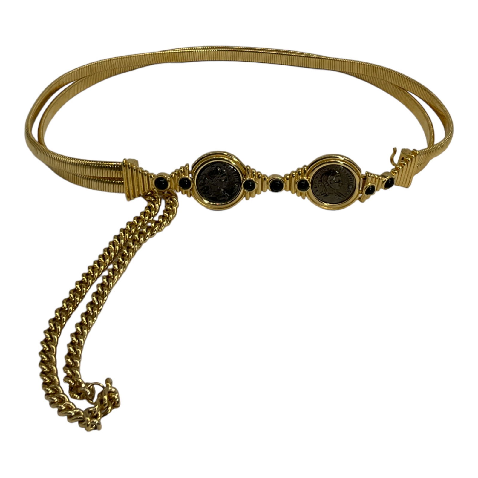 Vintage Judith Lieber Gold Tone Coin Belt (1 of 4)