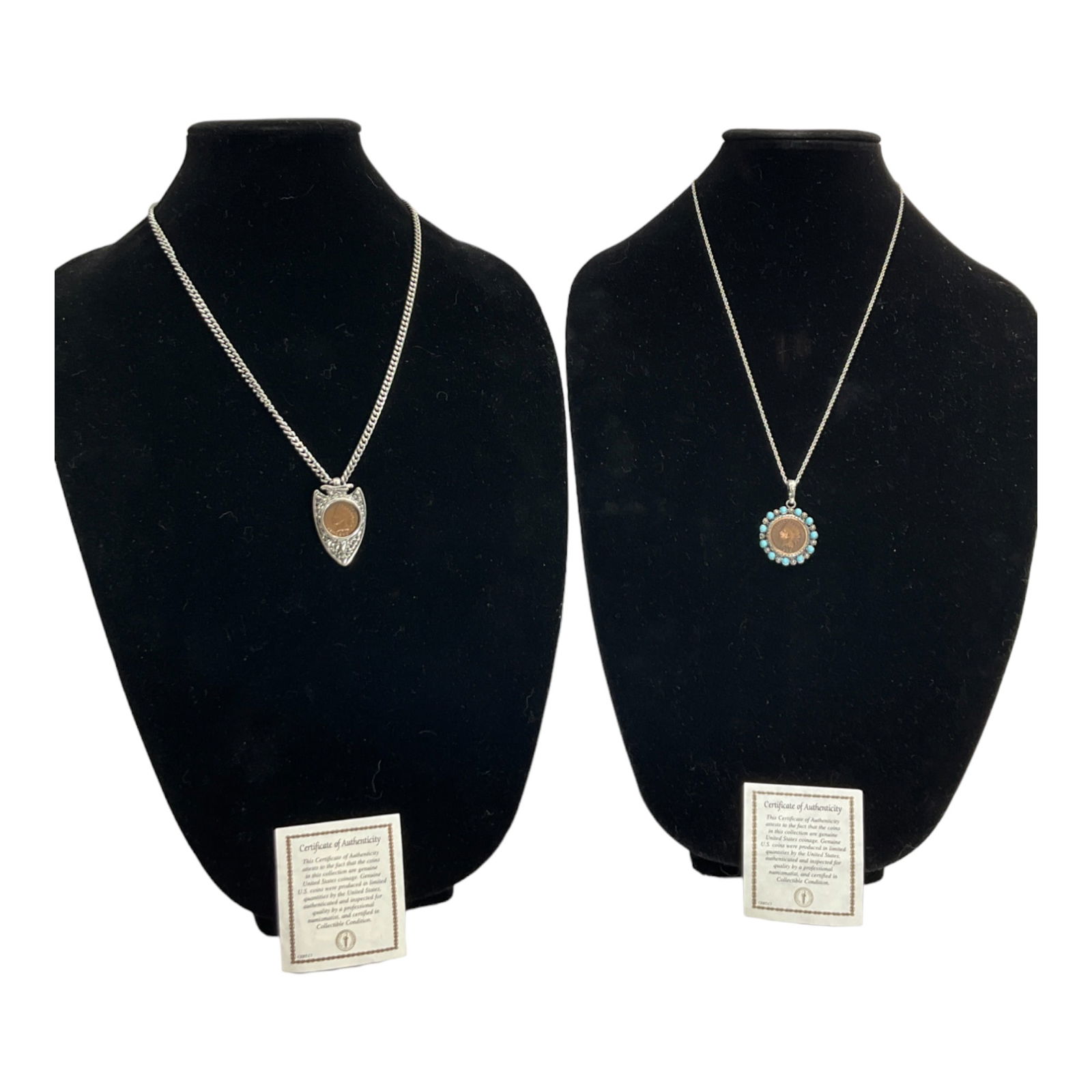 Vintage 2 Indian Penny Pendants with Necklaces (1 of 10)