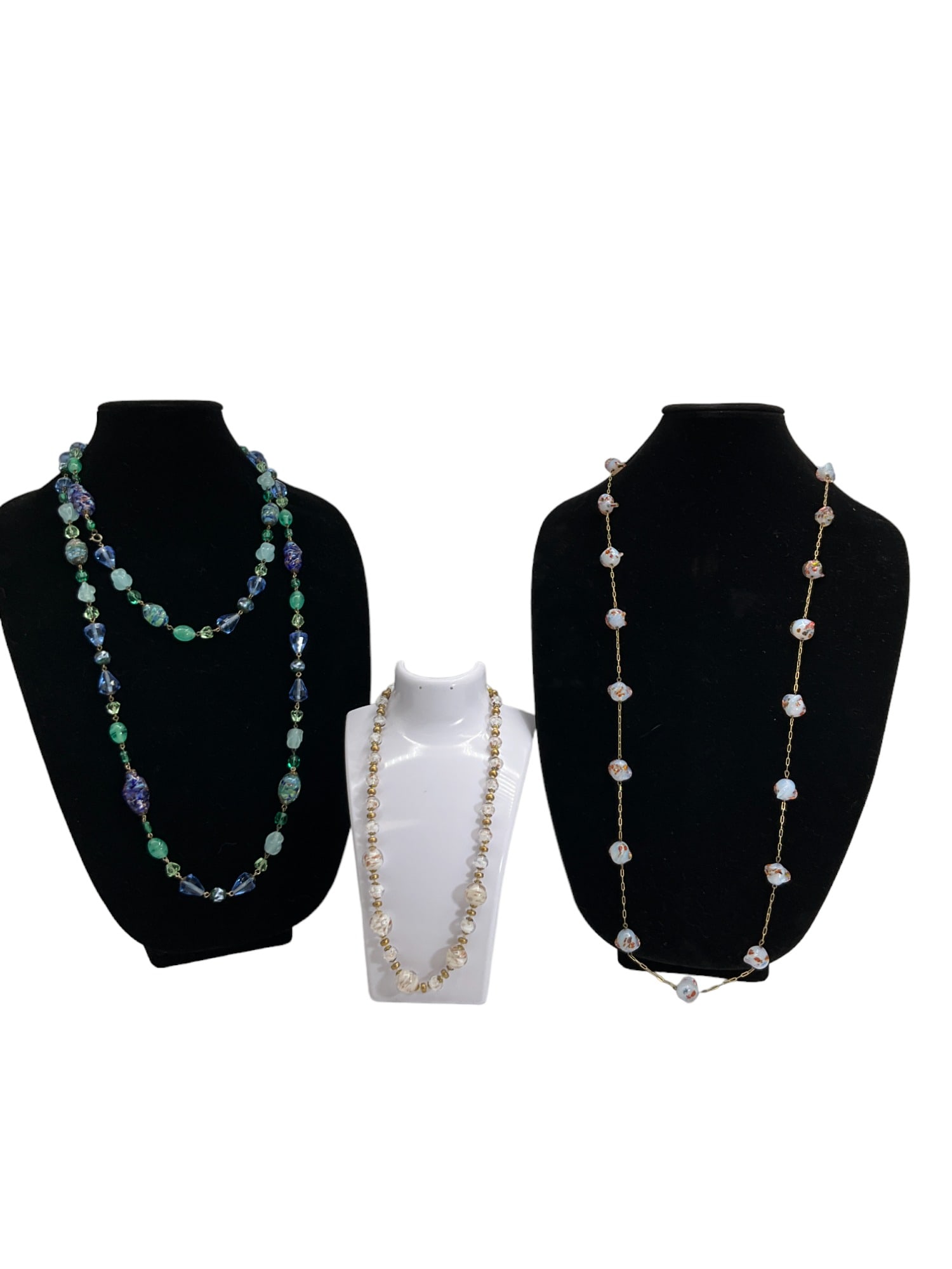 Vintage Lot of 3 Murano Glass Bead Necklaces (1 of 7)
