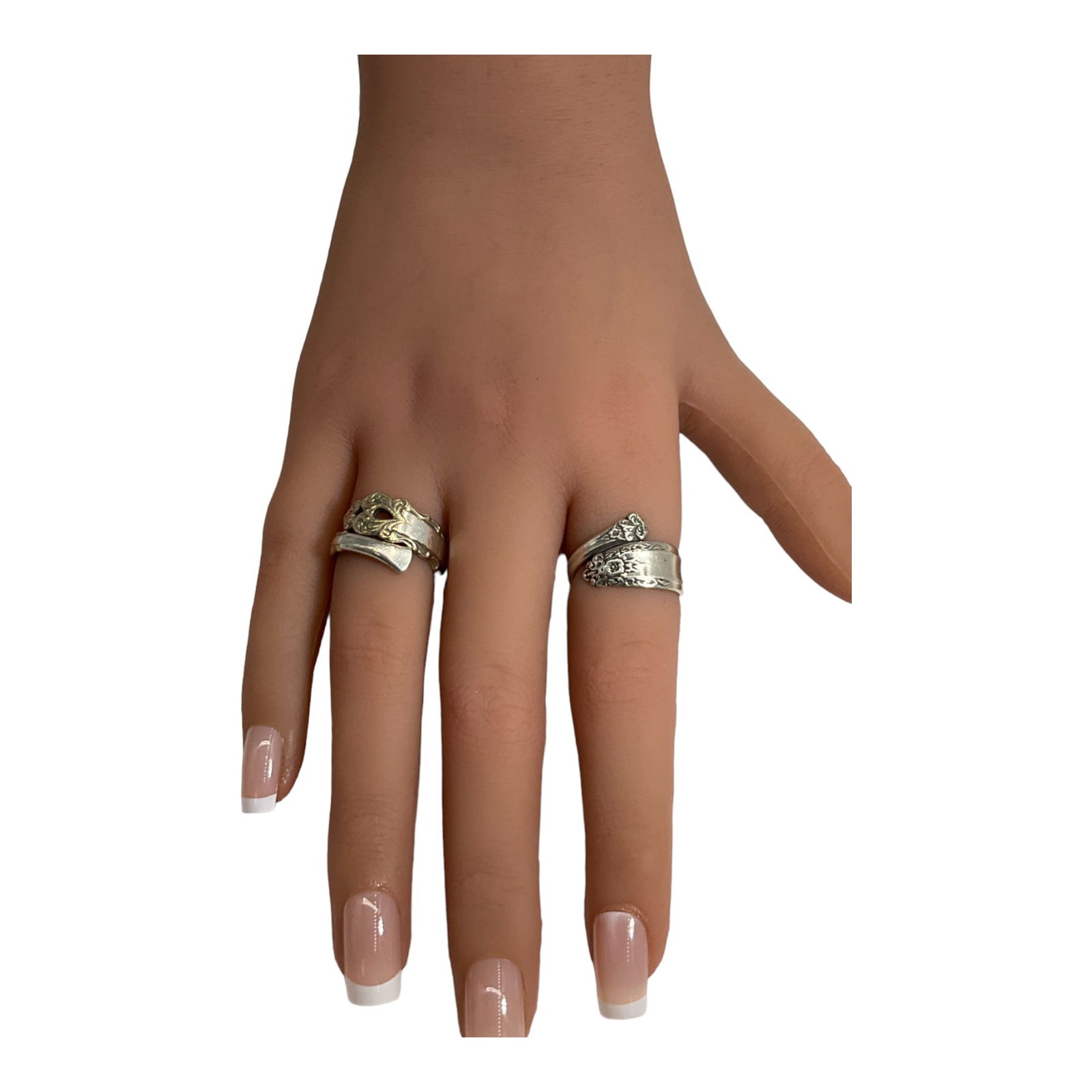 Vintage 2 International Silver Spoon Handle Rings (1 of 2)