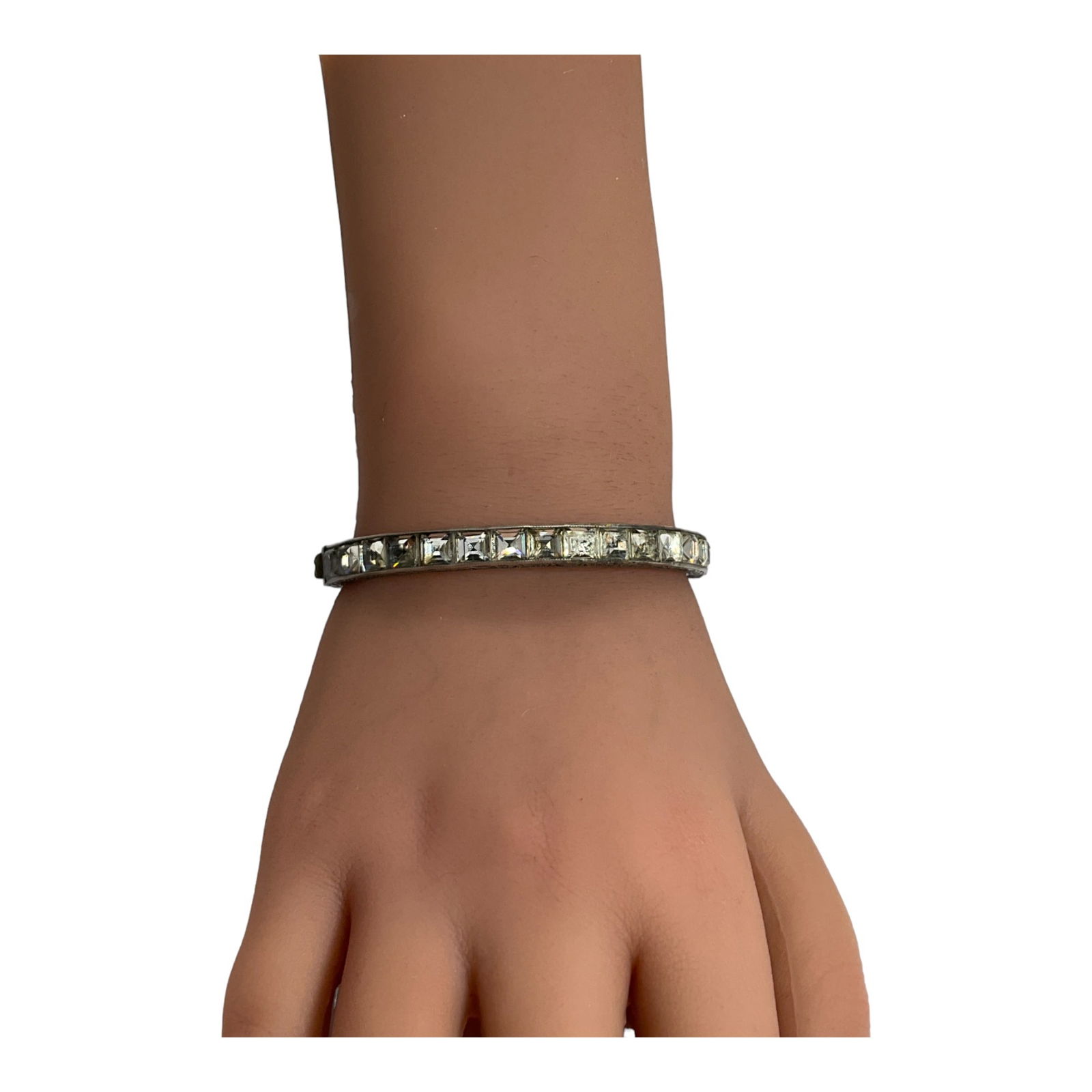 Vintage Sterling Silver Hinged Bracelet (1 of 5)