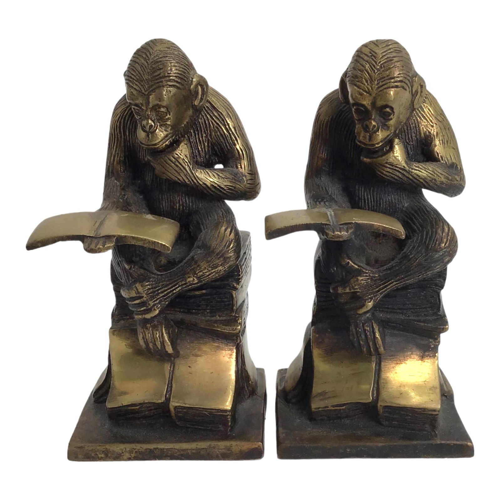 Vintage Pair Bronze Metal Bookends (1 of 7)