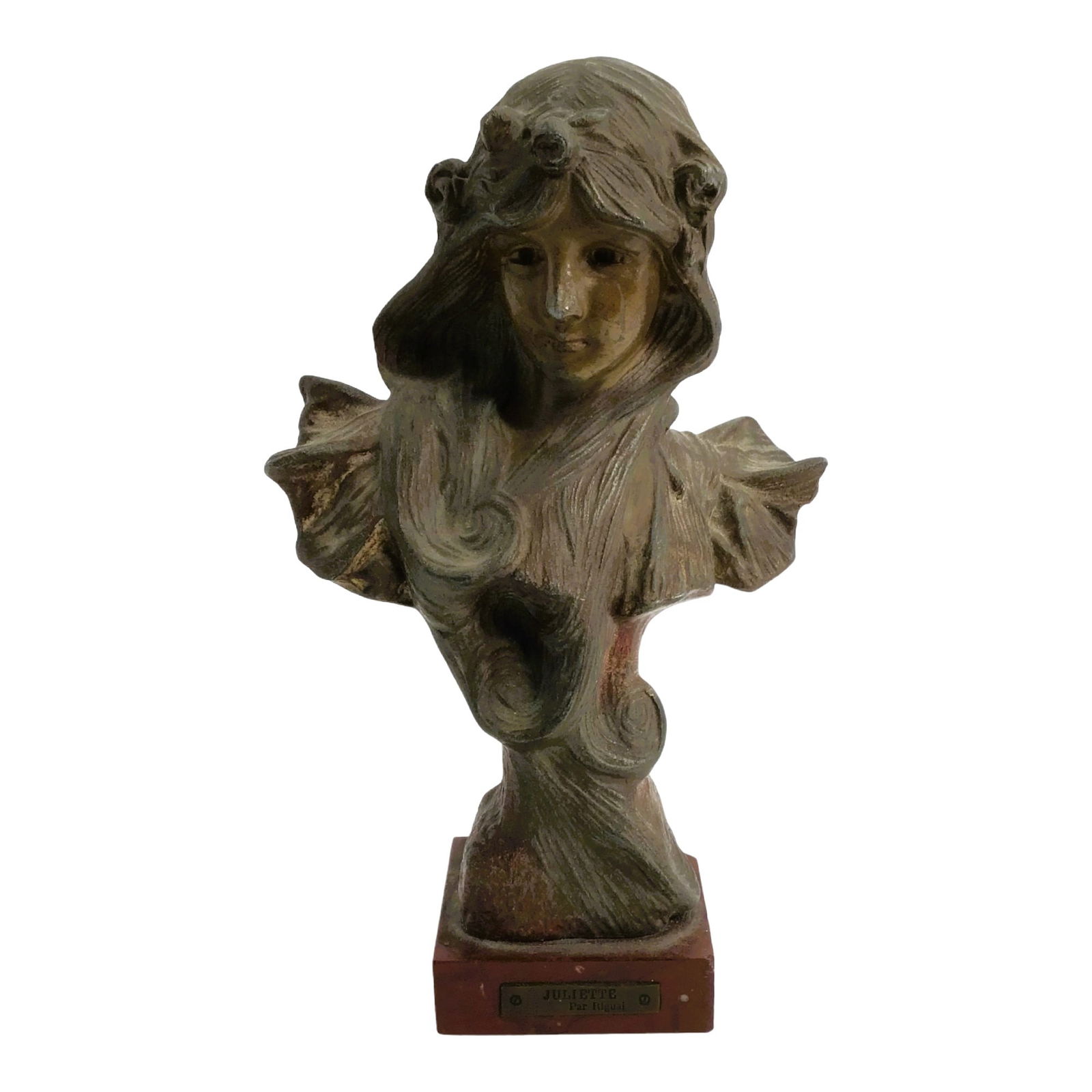 Art Nouveau Metal Sculpture 'JULIETTE by RIGUAL' Made in France (1 of 7)