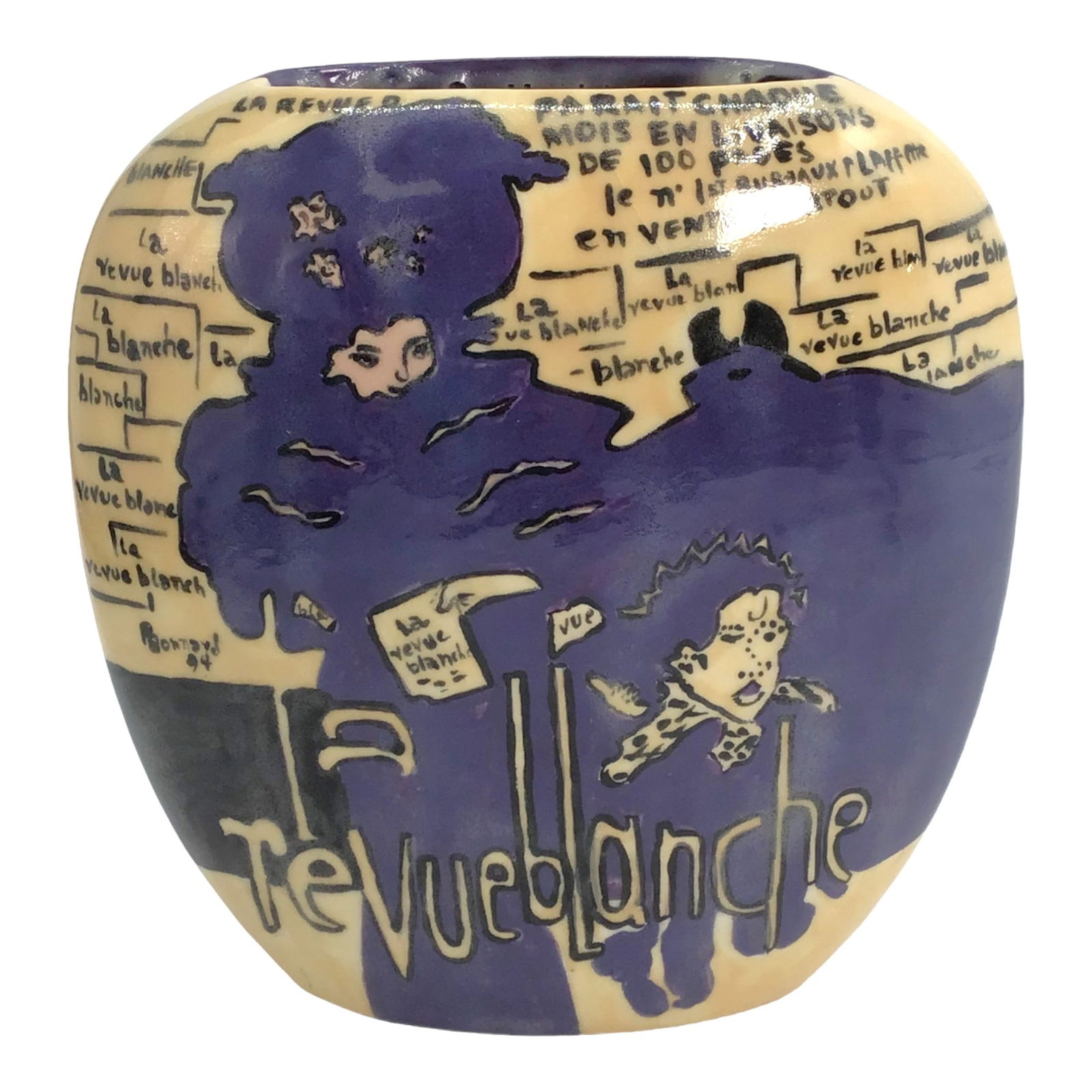 Ceramic Vase with Pierre Bonnard Depiction (1 of 9)