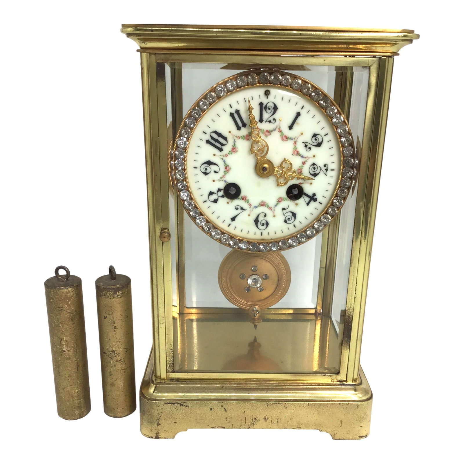 Medaille D'Argent Porcelain L. Marti et Cie Mantle Clock: Medaille D'Argent Porcelain Faced L. Marti et Cie Mantle Clock. IMPORTANT: NO In-House Shipping, Please read our shipping terms for provider.