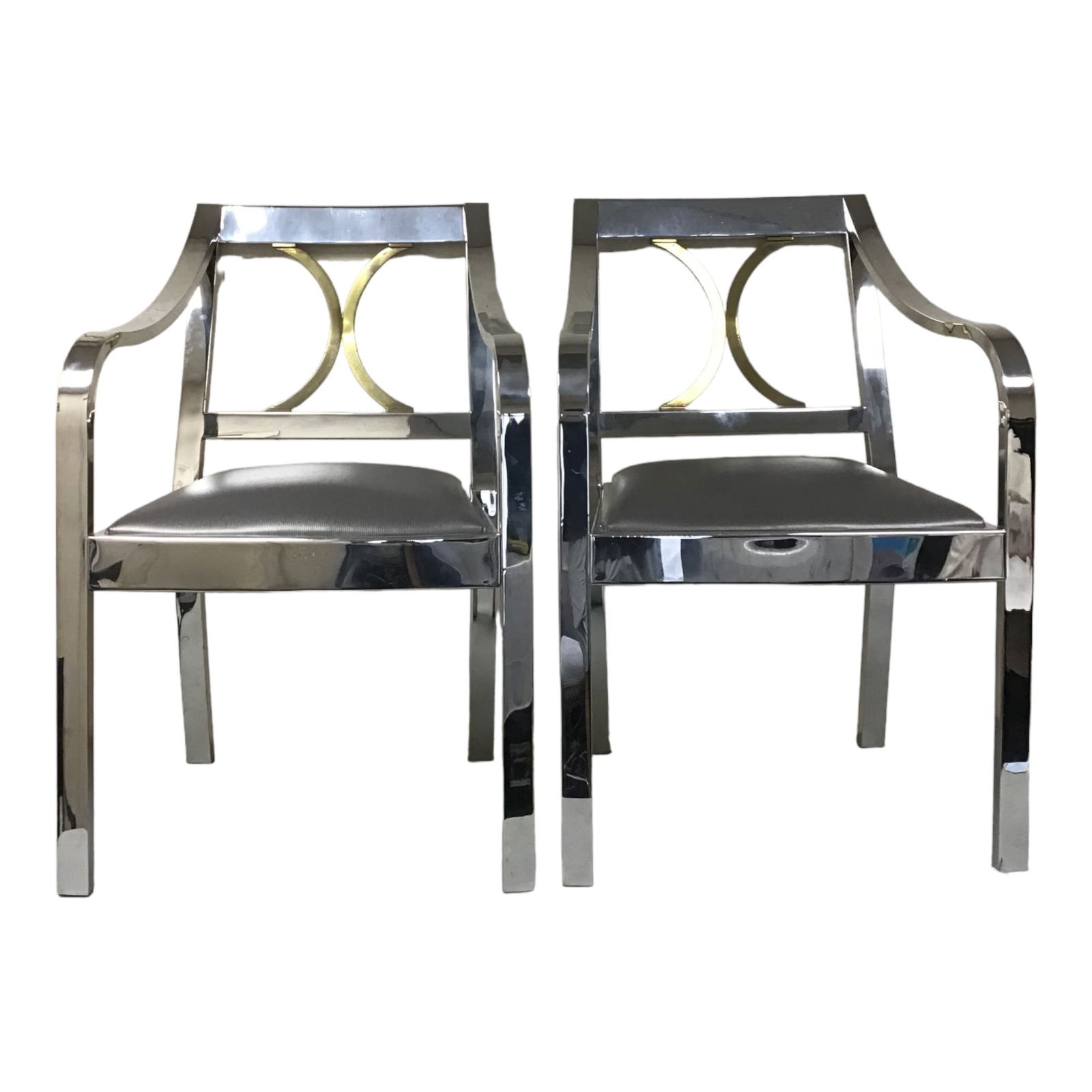 Pair Karl Springer Regency  Armchairs (1 of 14)