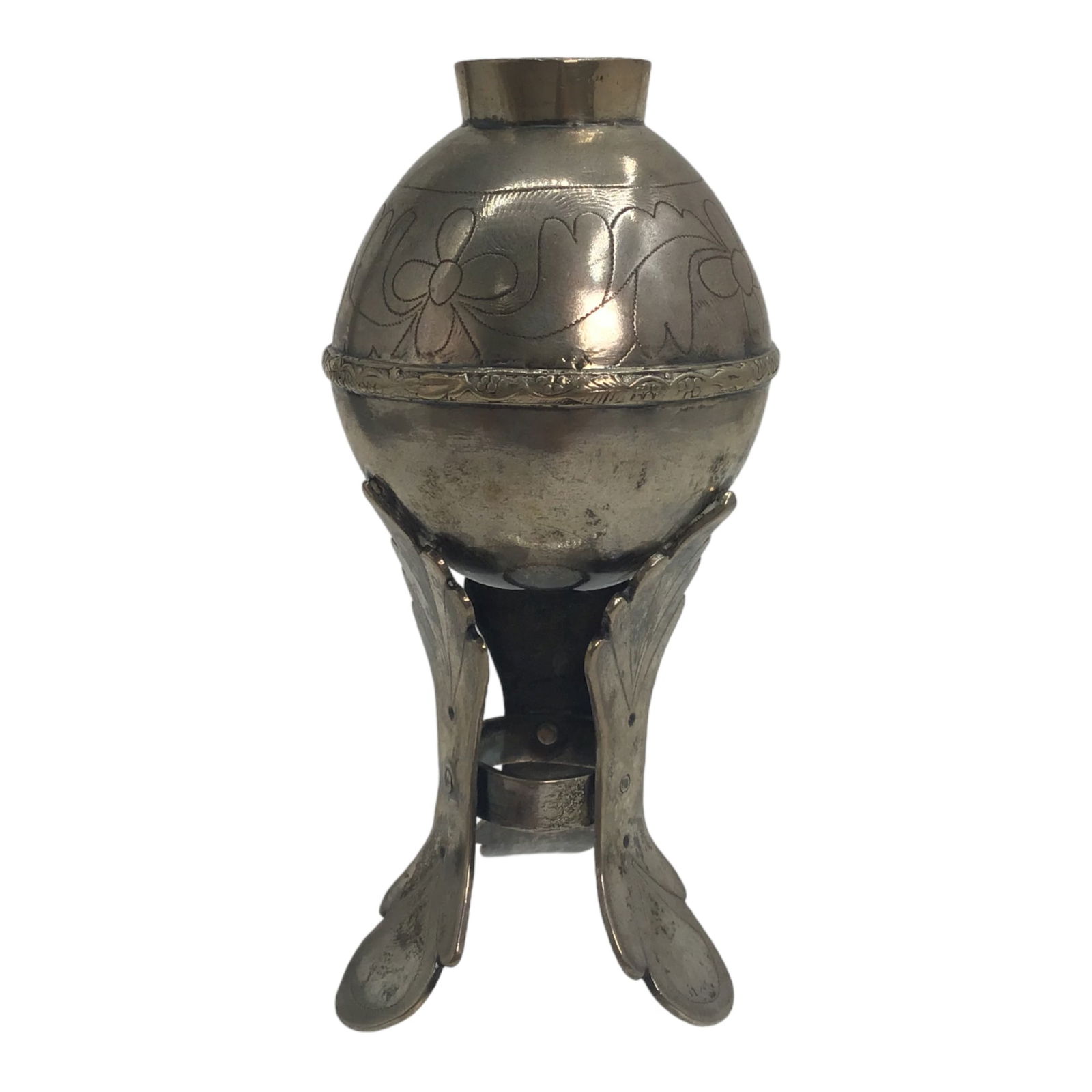 800 Silver  Engraved Yerba Mate Tea Cup (1 of 5)